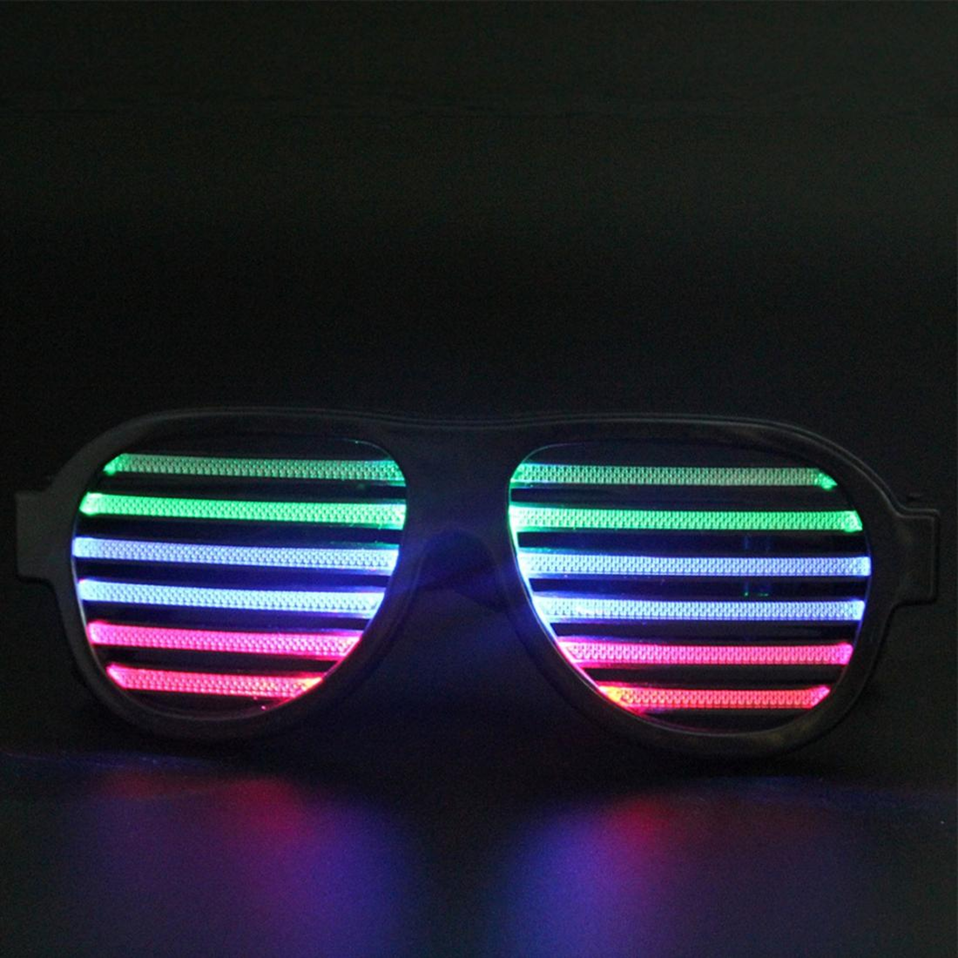 LED Party Glasses USB Rechargeable LED Music Glasses For Clubs Festivals  Raves 5