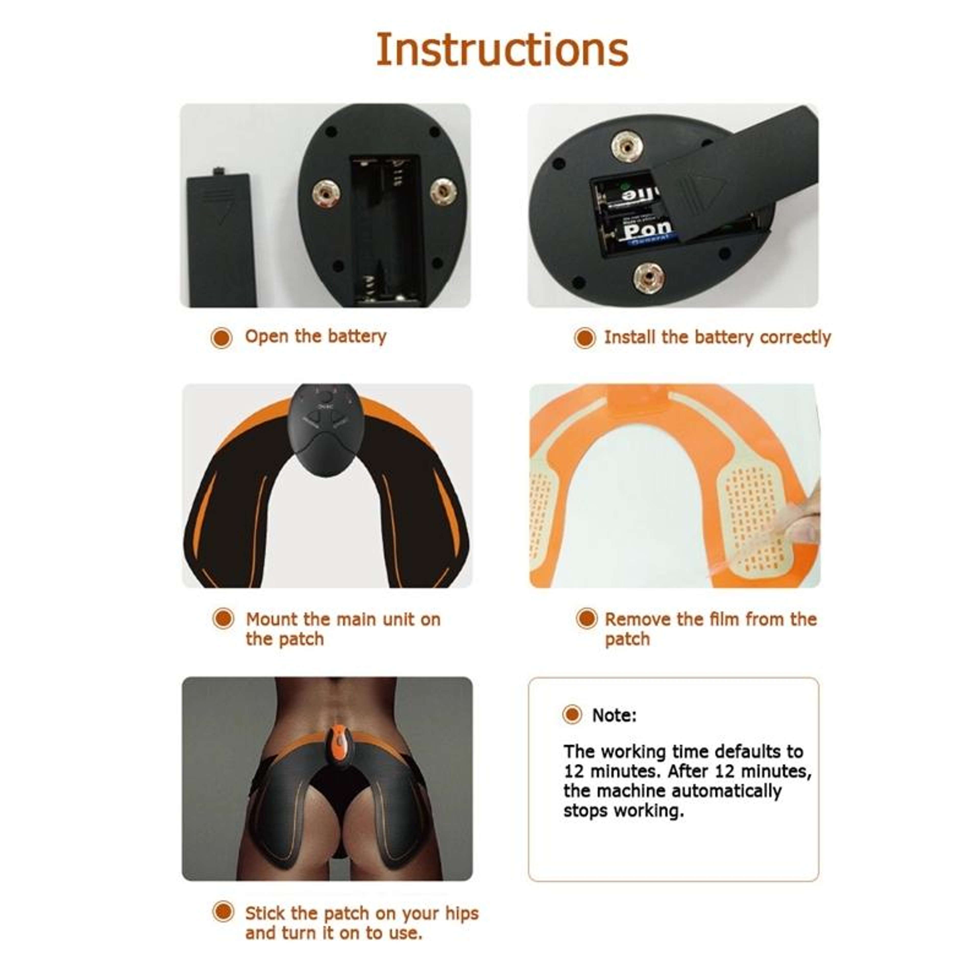 EMS Hip Trainer And Butt Lift Massager Pad For Toning Shaping And Muscle Activation 3