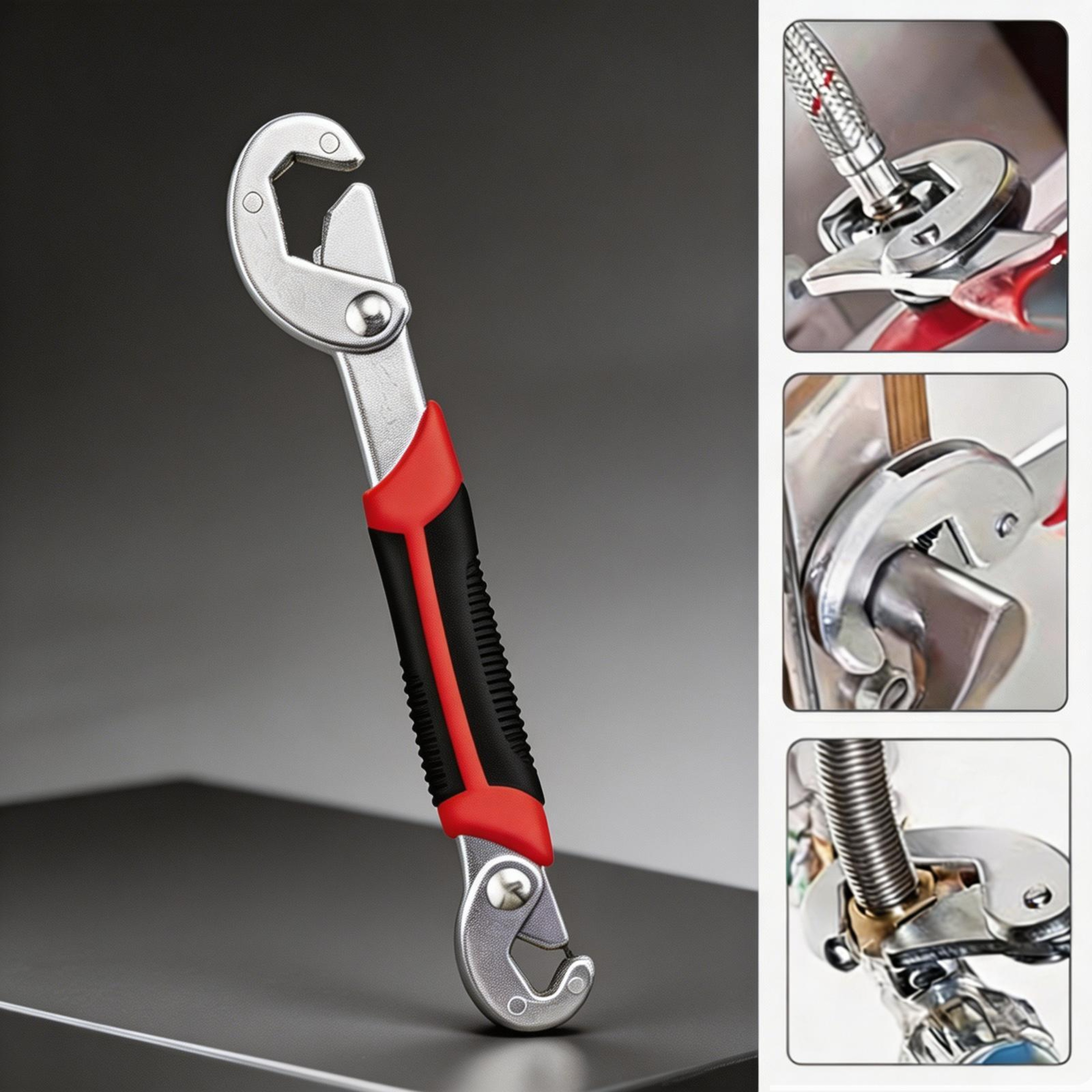 8-Inch Adjustable Wrench Multi-Function Quick Spanner for Plumbing, Auto Repair & Damaged Nuts – view 1