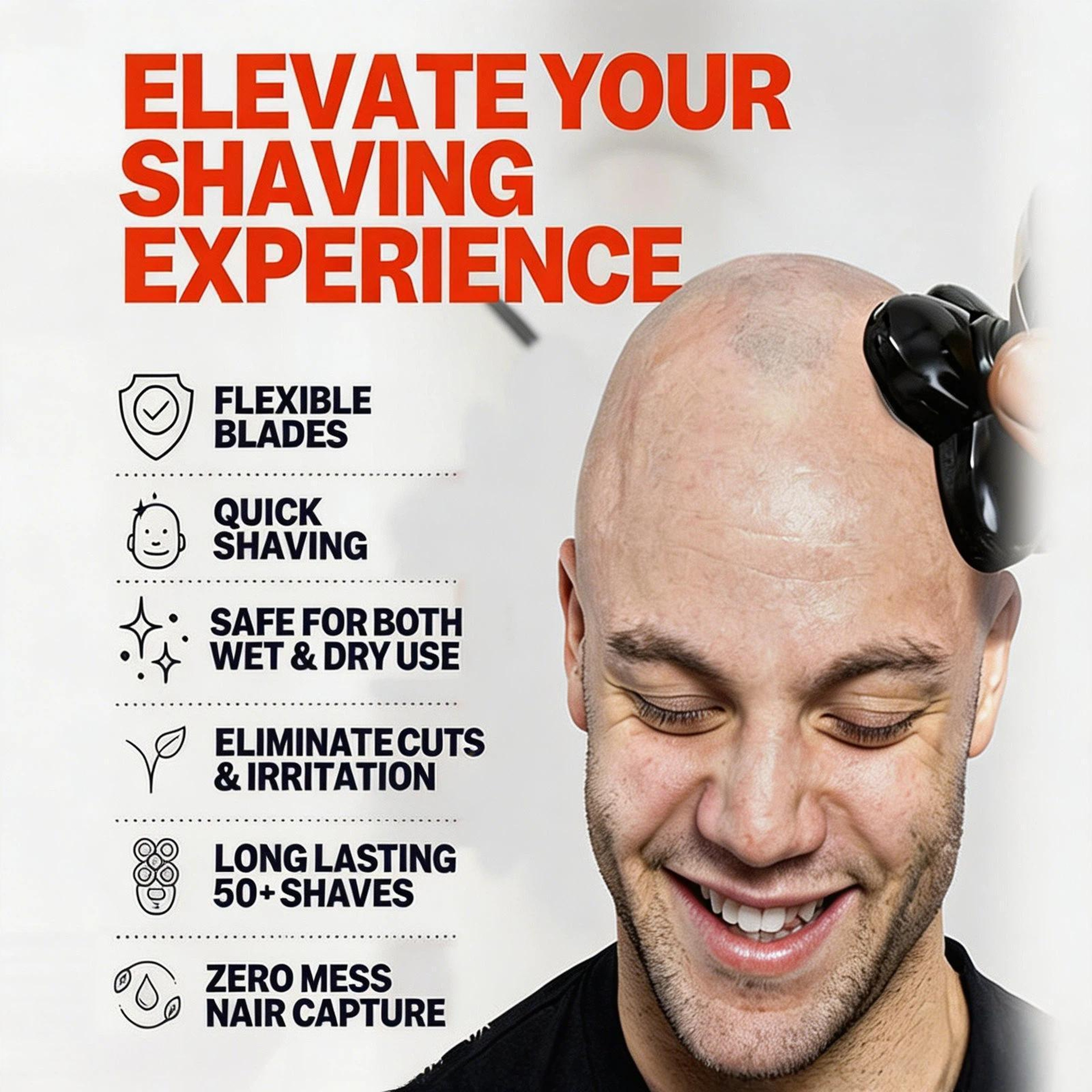Titanium 5-Head Replacement Blade for Bald Head Electric Shavers – view 4