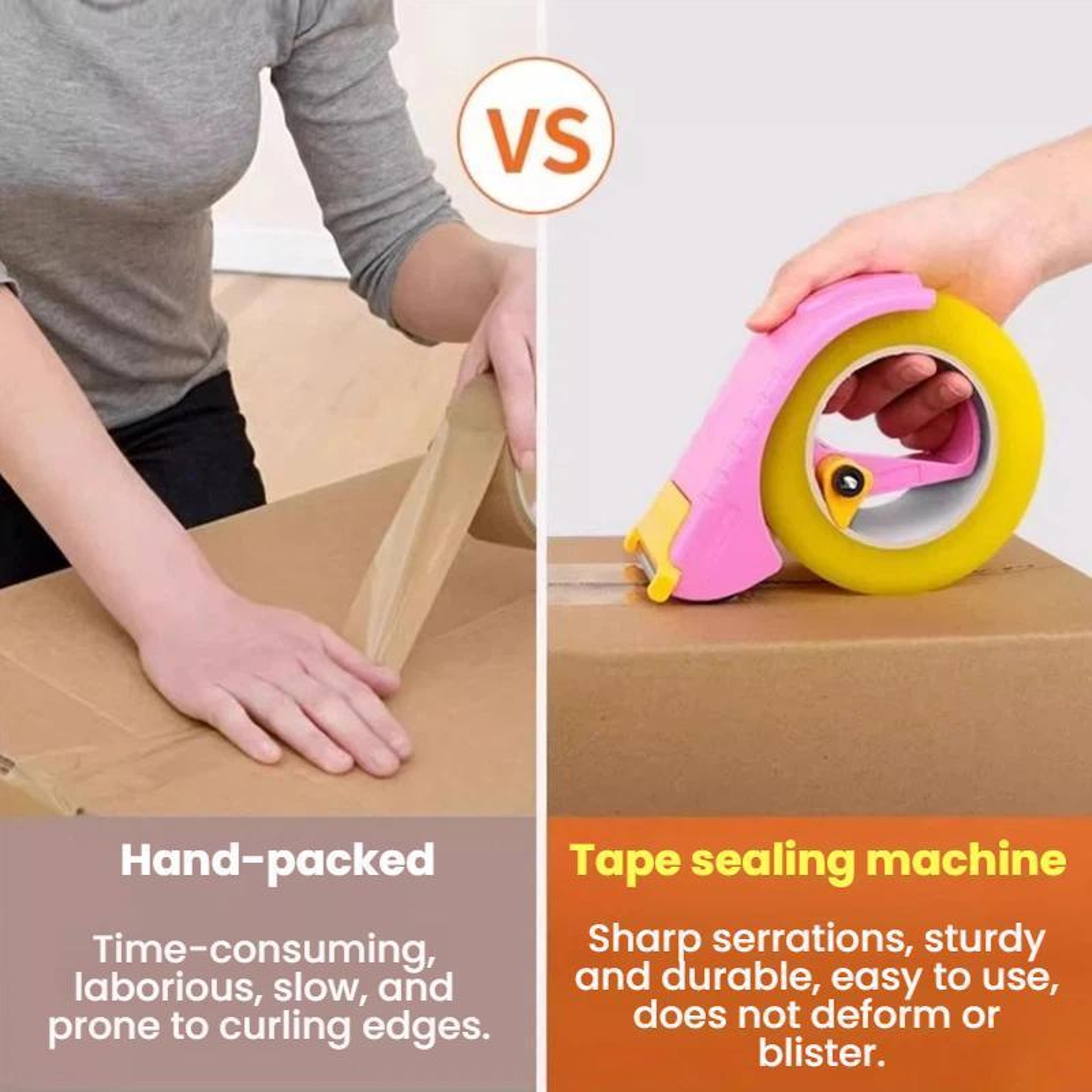 Adjustable Packing Tape Dispenser With Stainless Steel Blade For Fast Carton Sealing 8