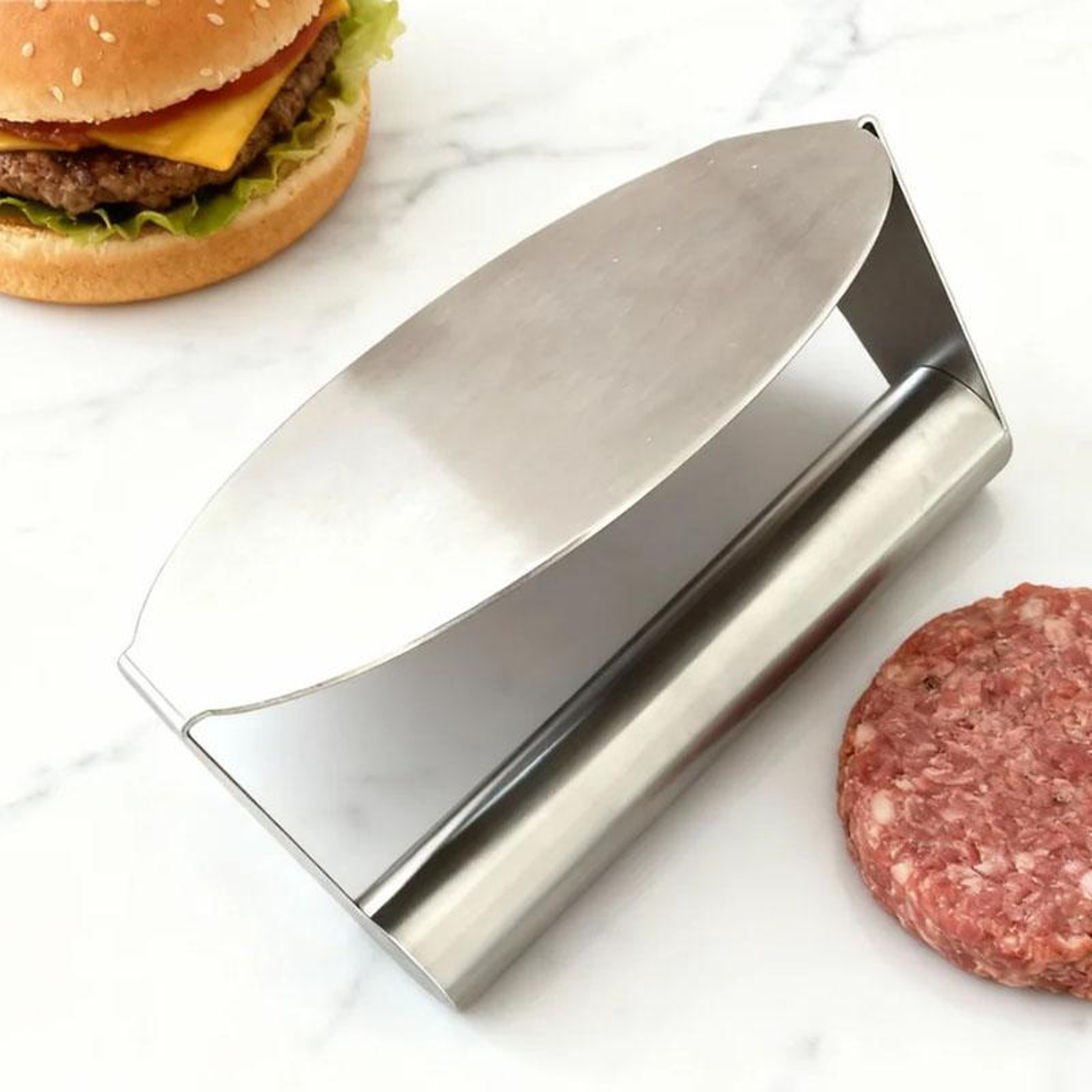 Stainless Steel Hamburger Patty Press Heavy Duty Burger Press For Perfect Homemade Patties 4