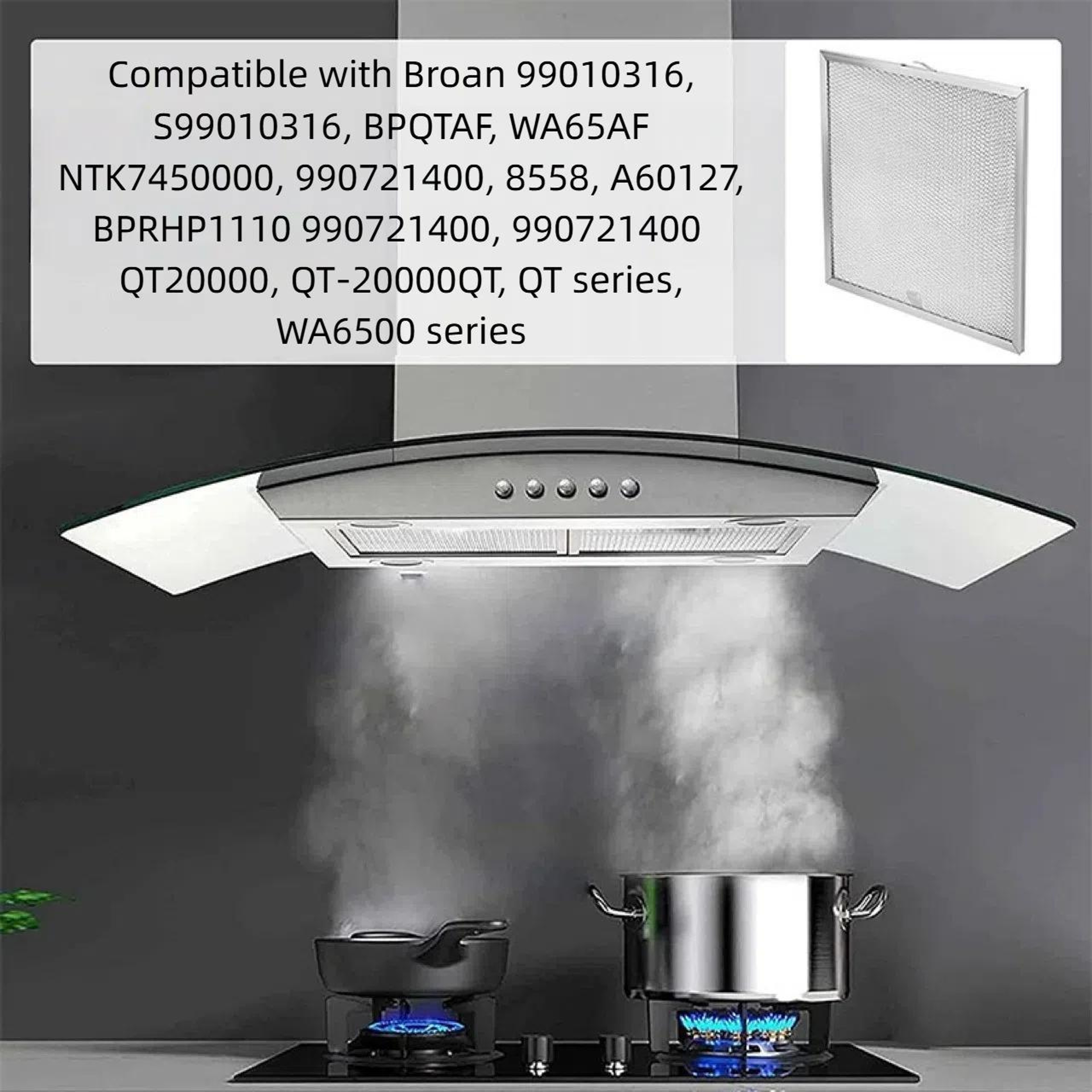 Hood Grease Filter Replacement 2-Pack for Broan QT Series Kitchen Vent Hoods – view 4