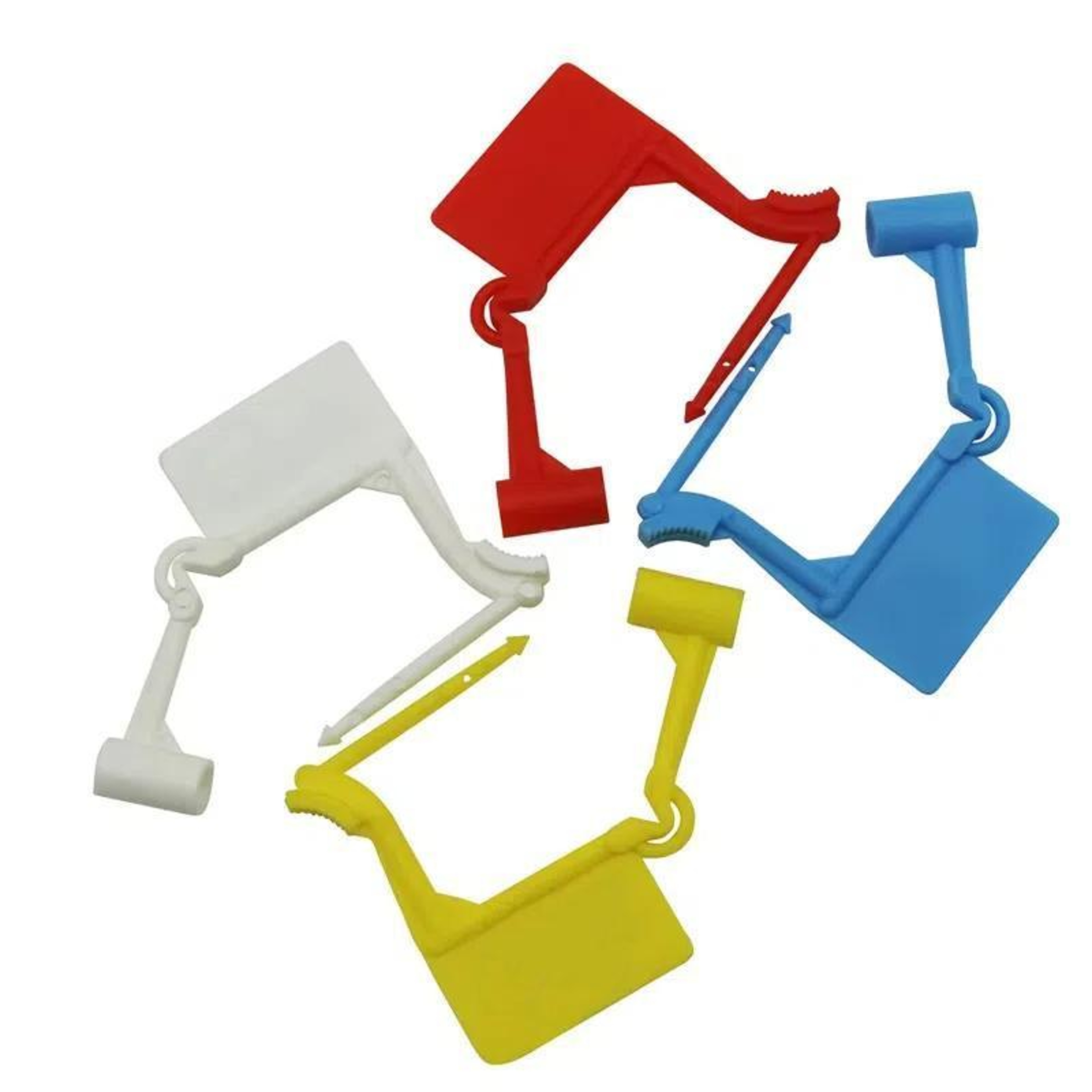 100PCS Disposable Security Seal Tags Tamper-Evident Plastic Locking Labels for Logistics & Packaging Random Color – view 3