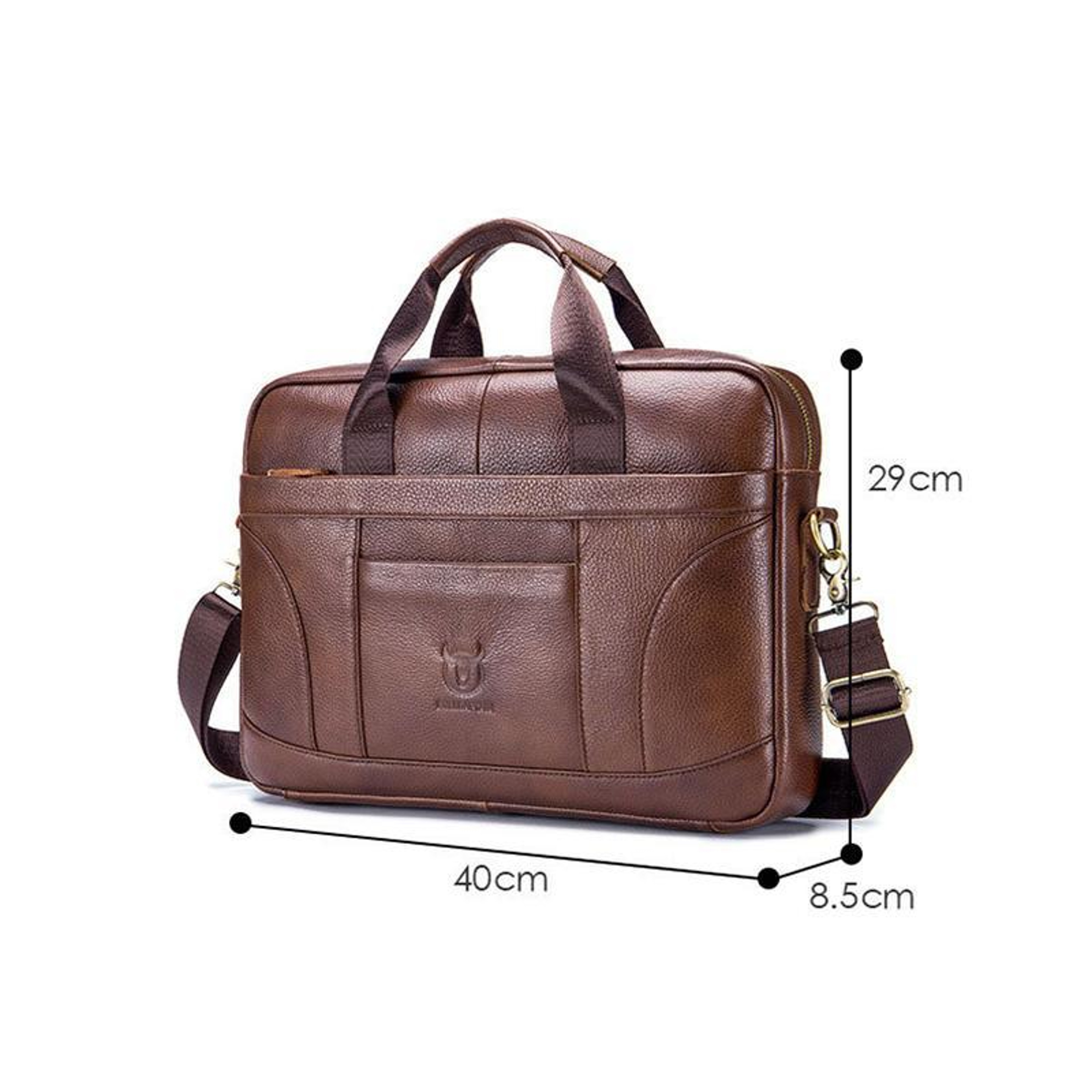 Premium Large Capacity Cowhide Briefcase for Business Professionals – view 3