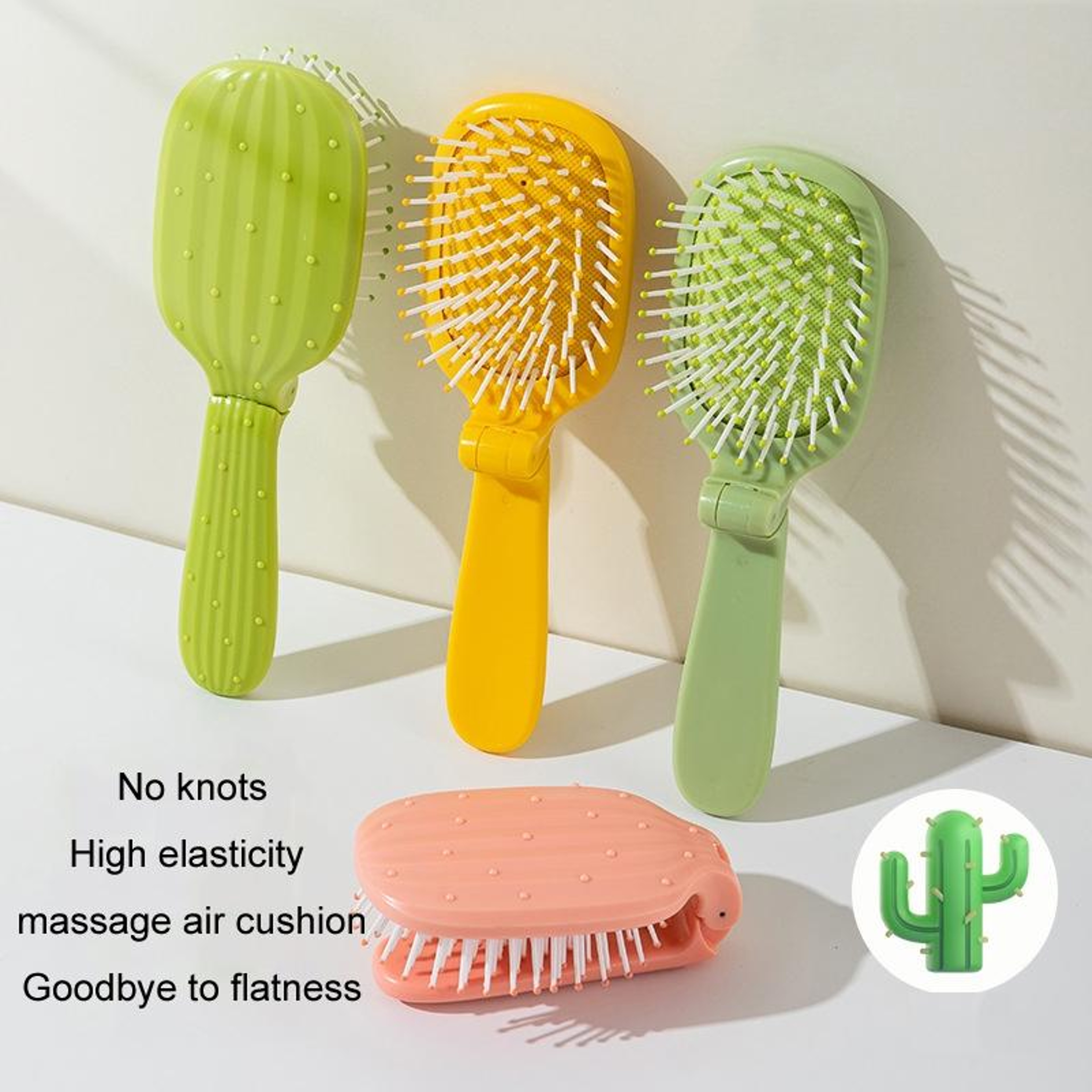 Portable Folding Scalp Massage Comb With Air Cushion  Anti Static Fine Teeth 2