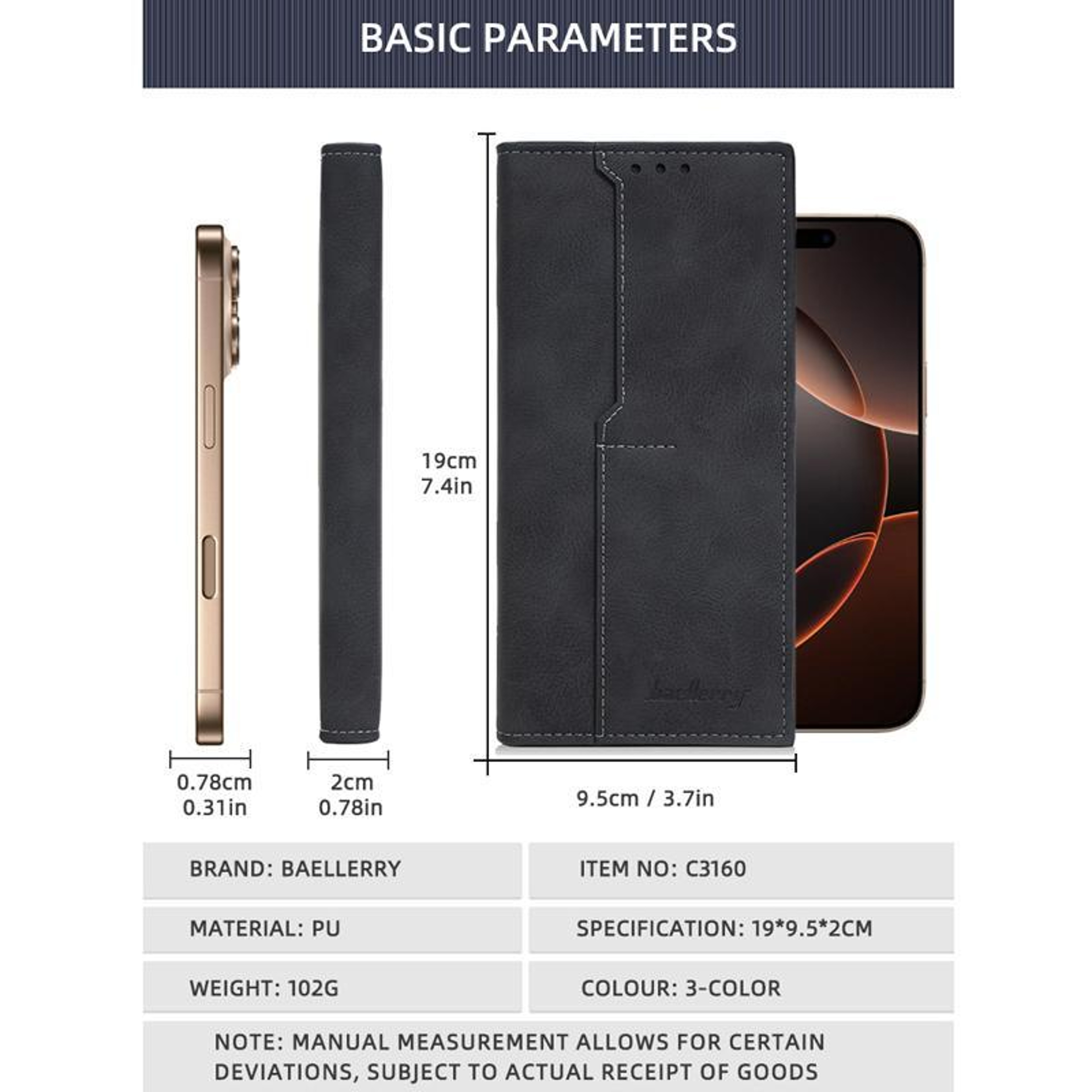 Men Vintage Leather RFID Wallet Long Bifold Zip Card Holder 7