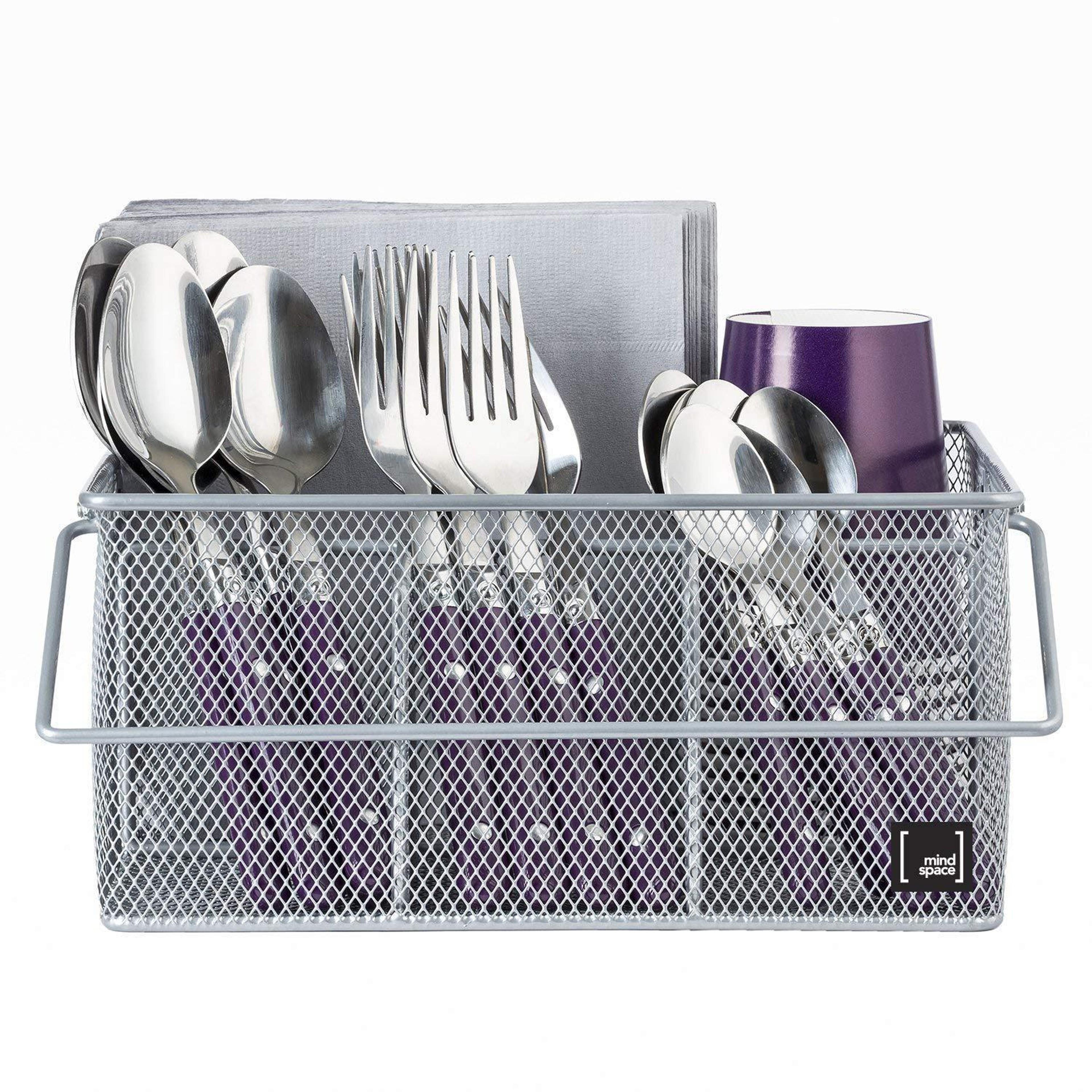 Premium Iron Cutlery & Utensil Organizer Drying Rack with Handles – view 4