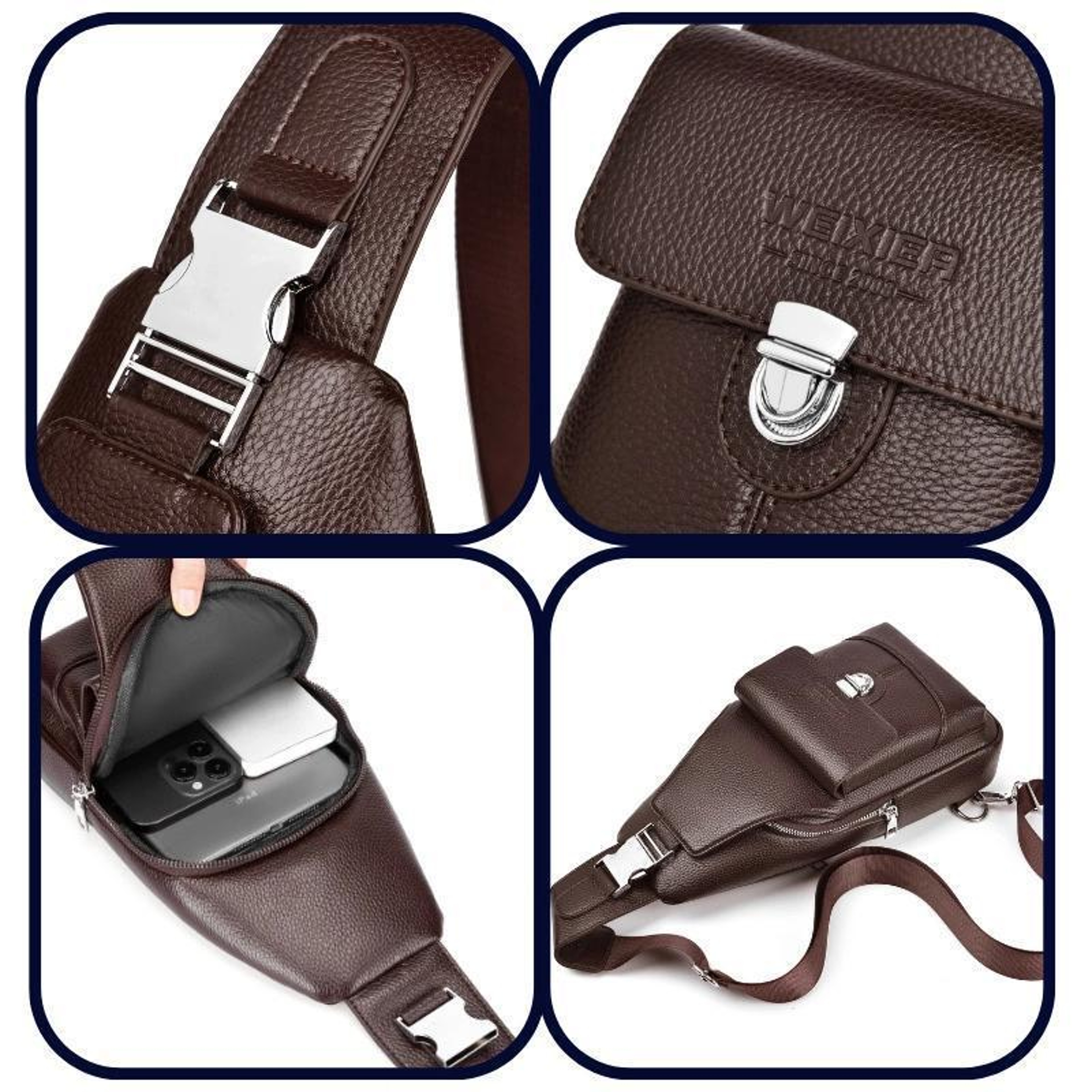 Weatherproof Men Outdoor Cycling Chest Bag Crossbody 5