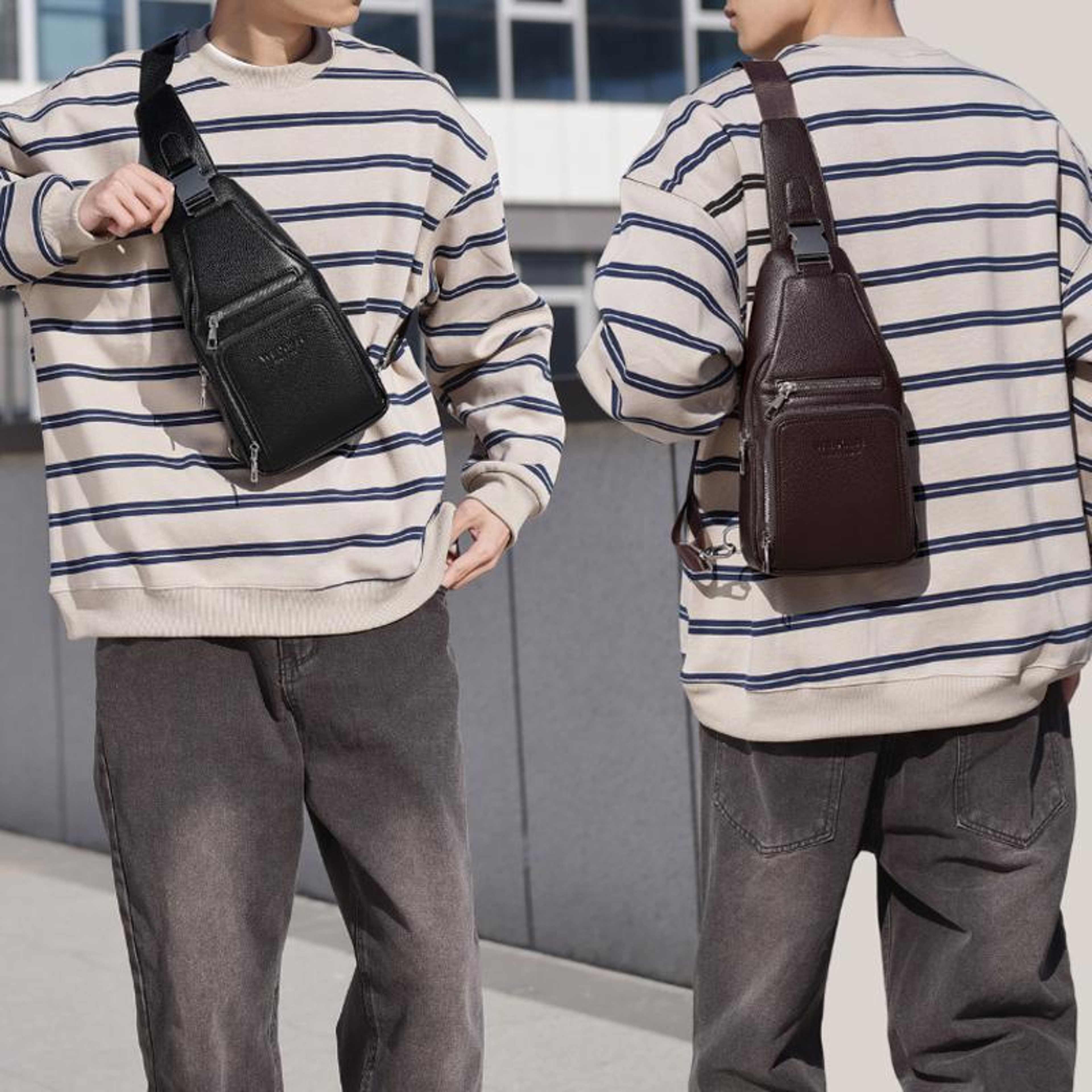 Vintage Outdoor Men Multifunctional Men Crossbody Bag Chest Pack 0