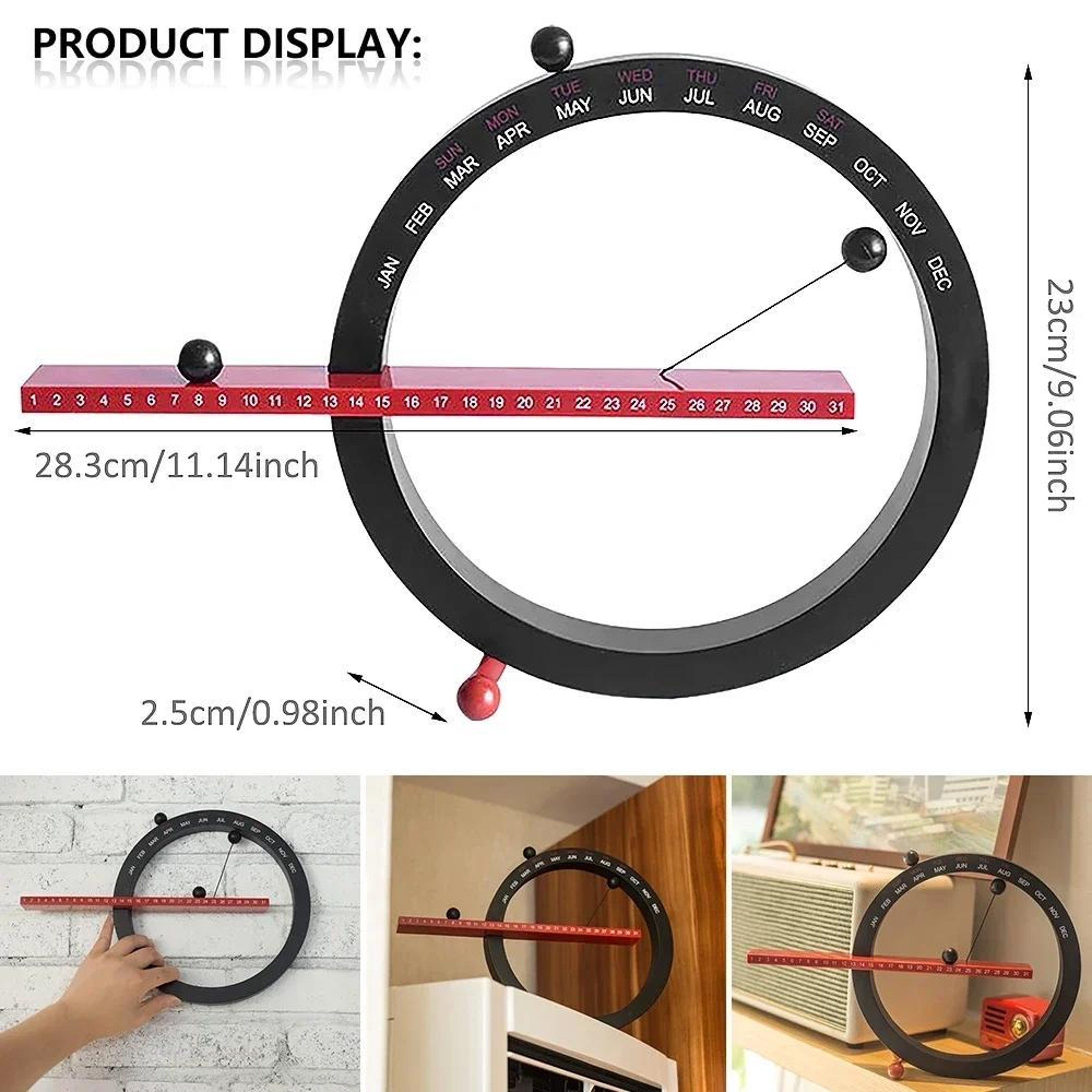 Magnetic Perpetual Calendar Wall  Desk Ornament Decorative Calendar 3