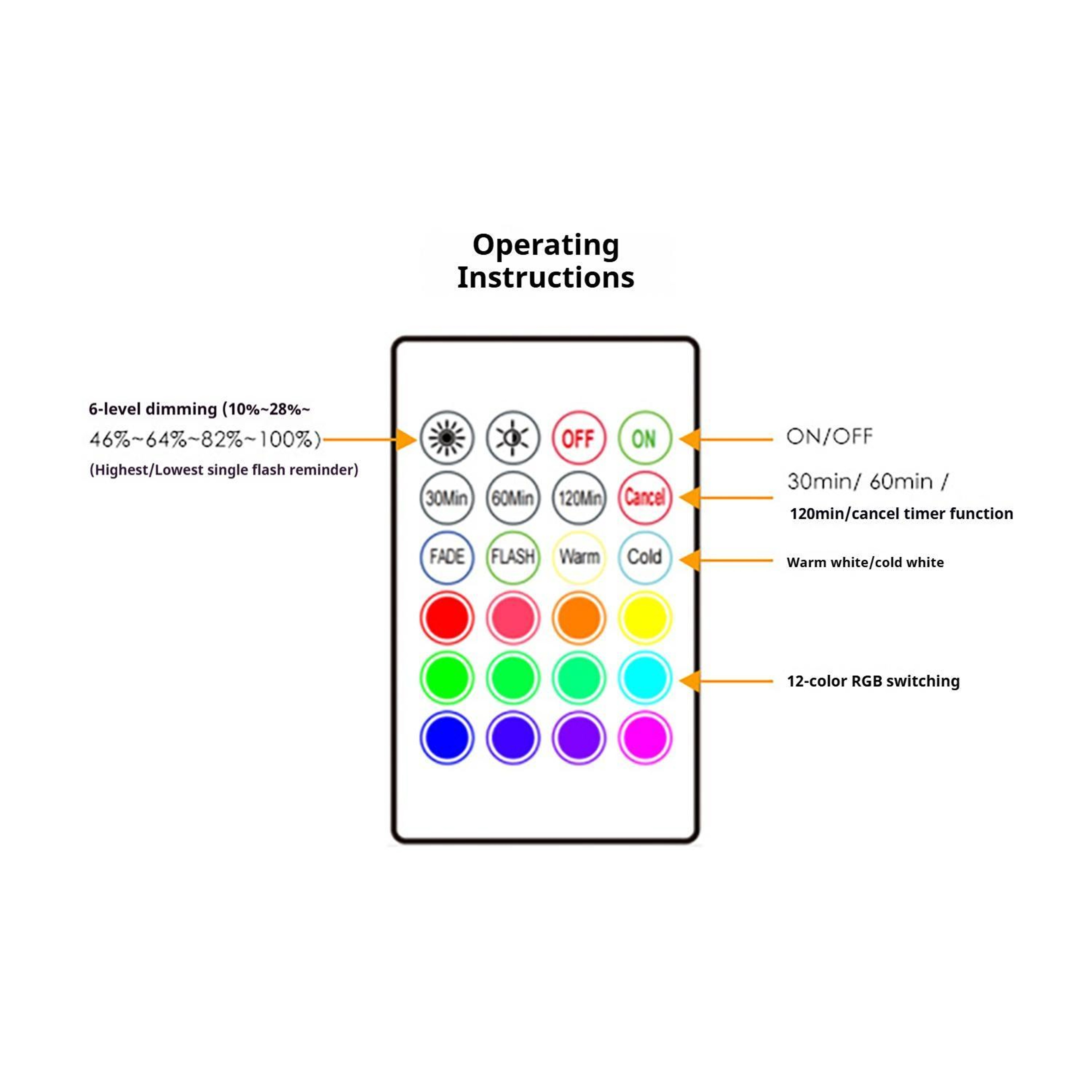 Smart RGB Touch Wall Lamp Set With Adjustable LED Lighting 7