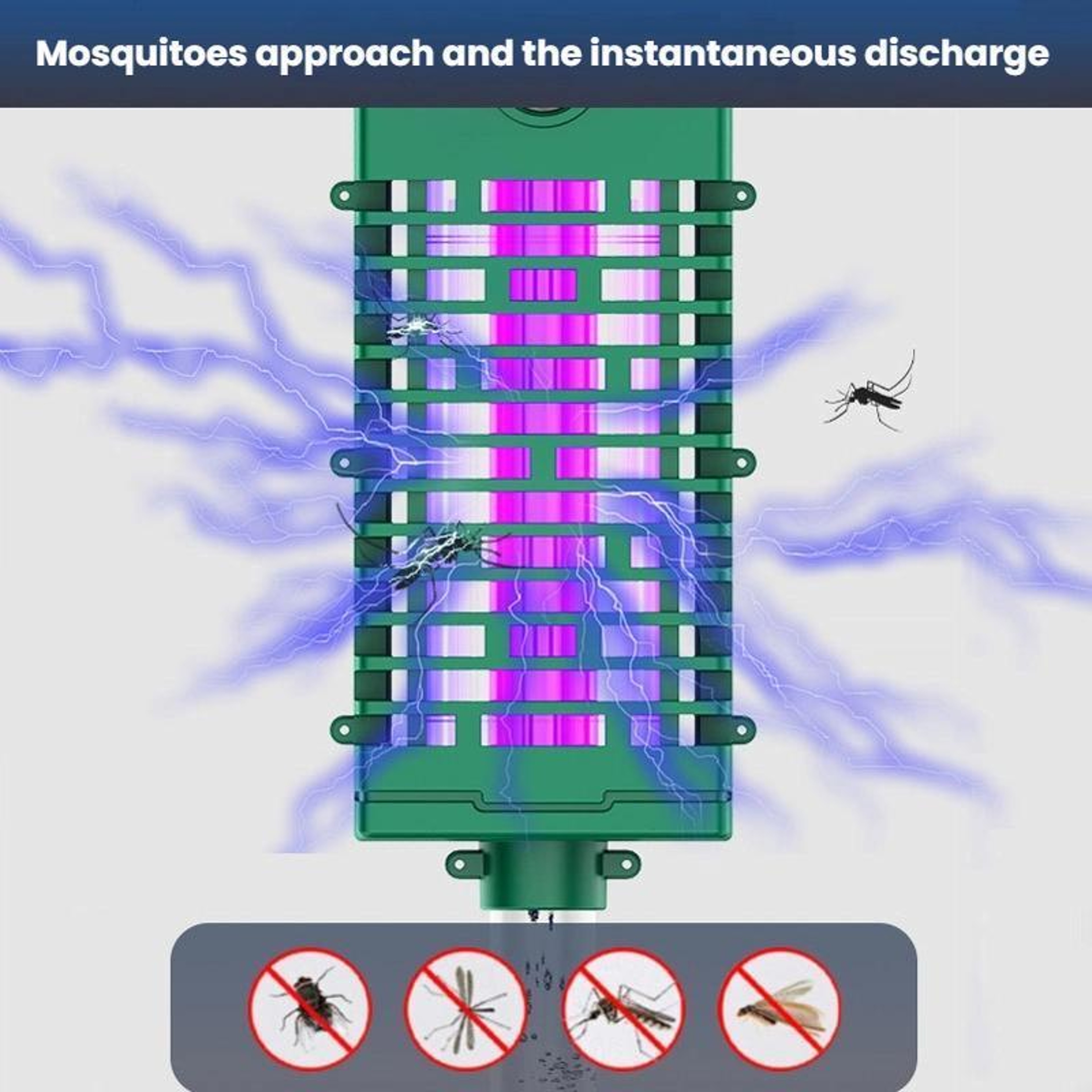 Outdoor Mosquito Zapper Light Waterproof Solar Bug Killer For Garden  Camping 3