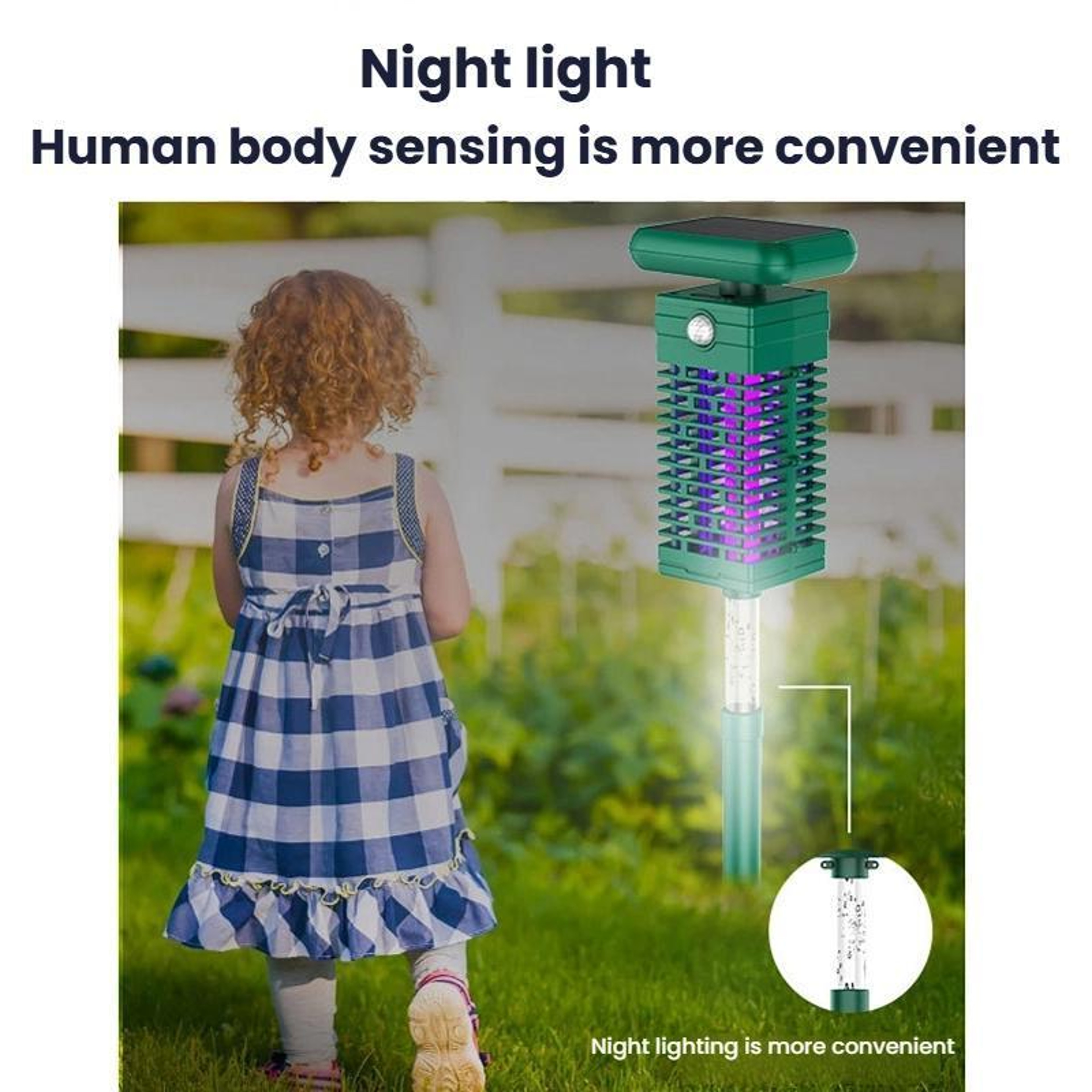 Outdoor Mosquito Zapper Light Waterproof Solar Bug Killer For Garden  Camping 5