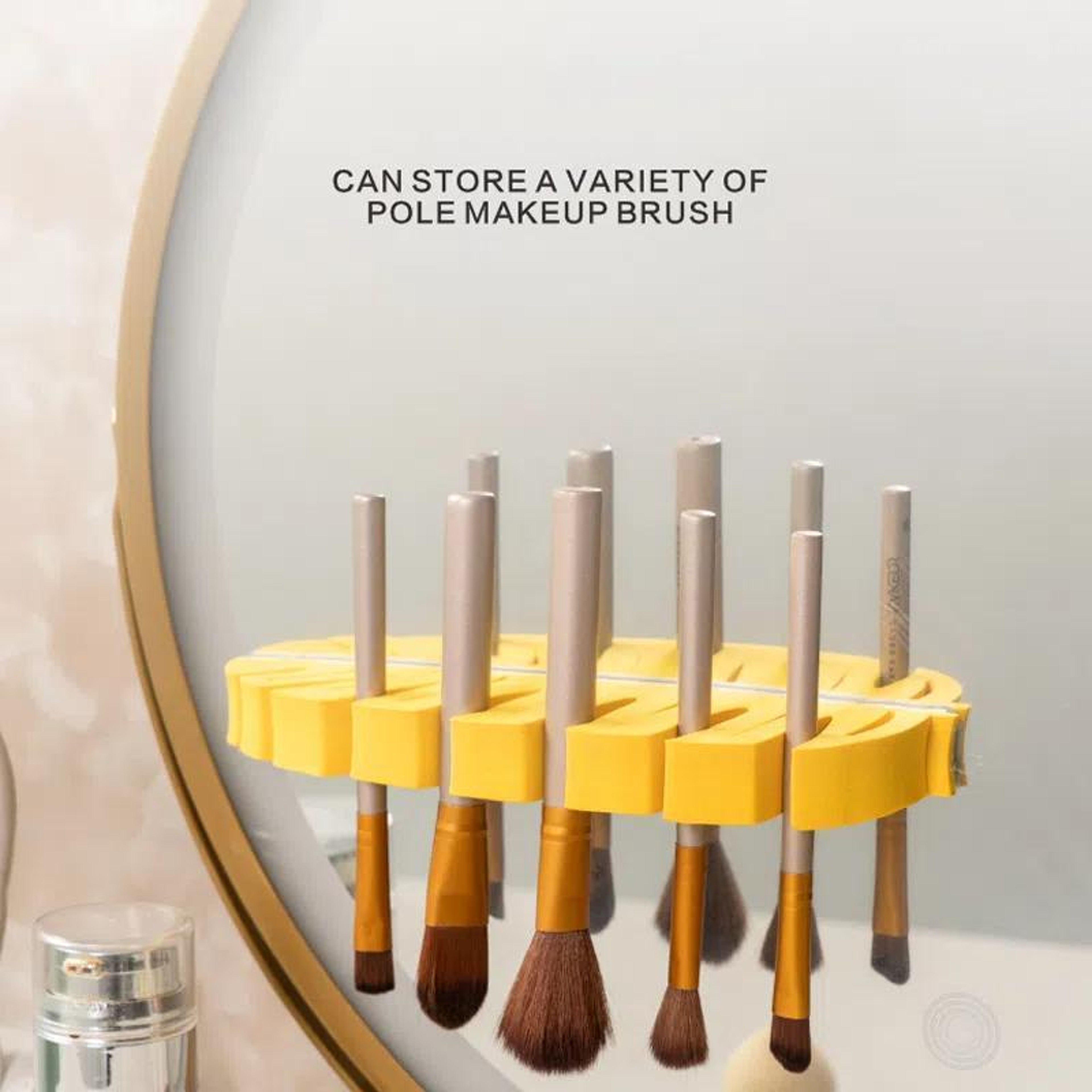 Wall Mounted Makeup Brush Drying Rack And Toothbrush Organizer 5