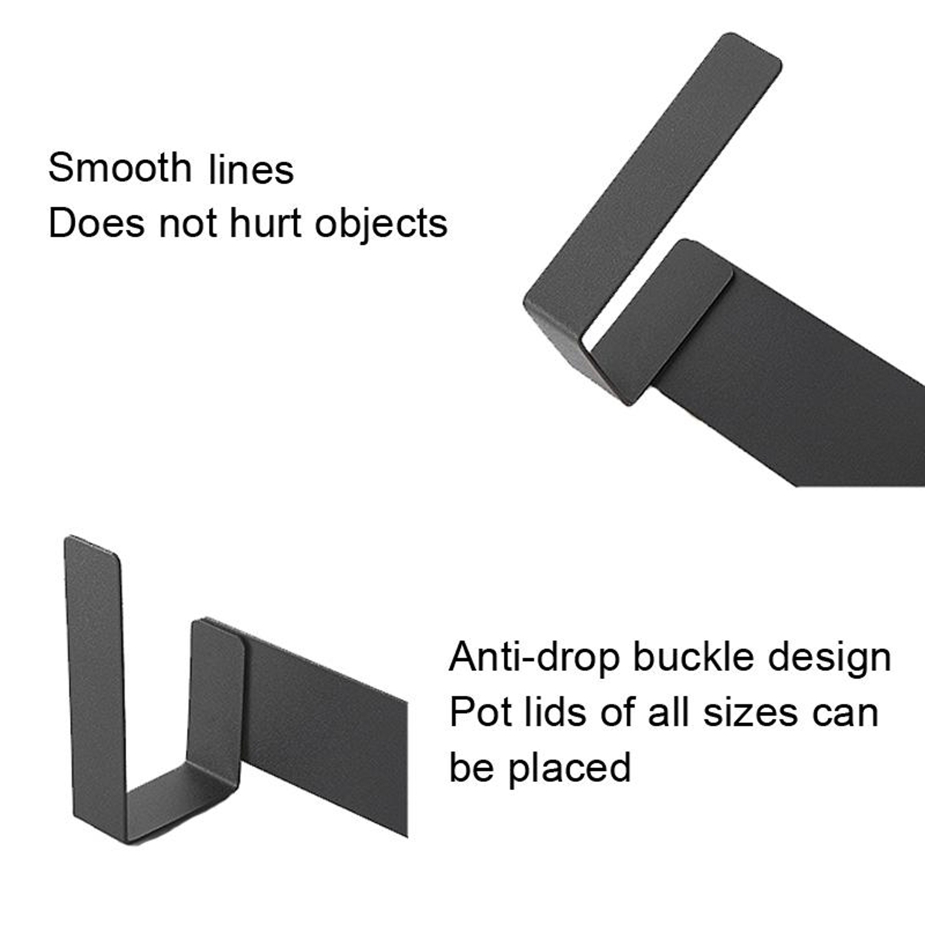Wall Mounted Pot Lid  Cutting Board Organizer Rack 2
