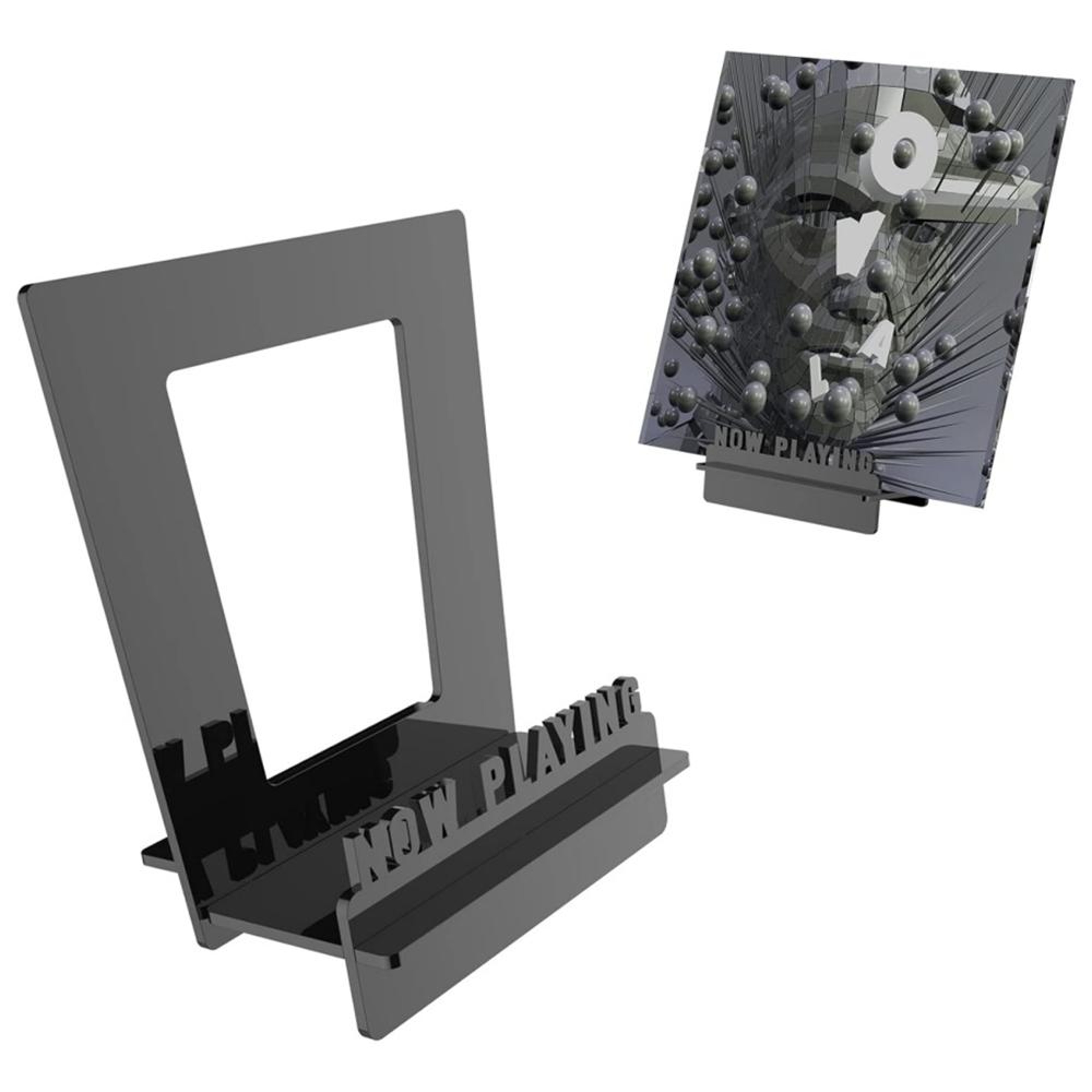Premium Vinyl Record Display Stand Acrylic Book  Magazine Organizer Rack 0