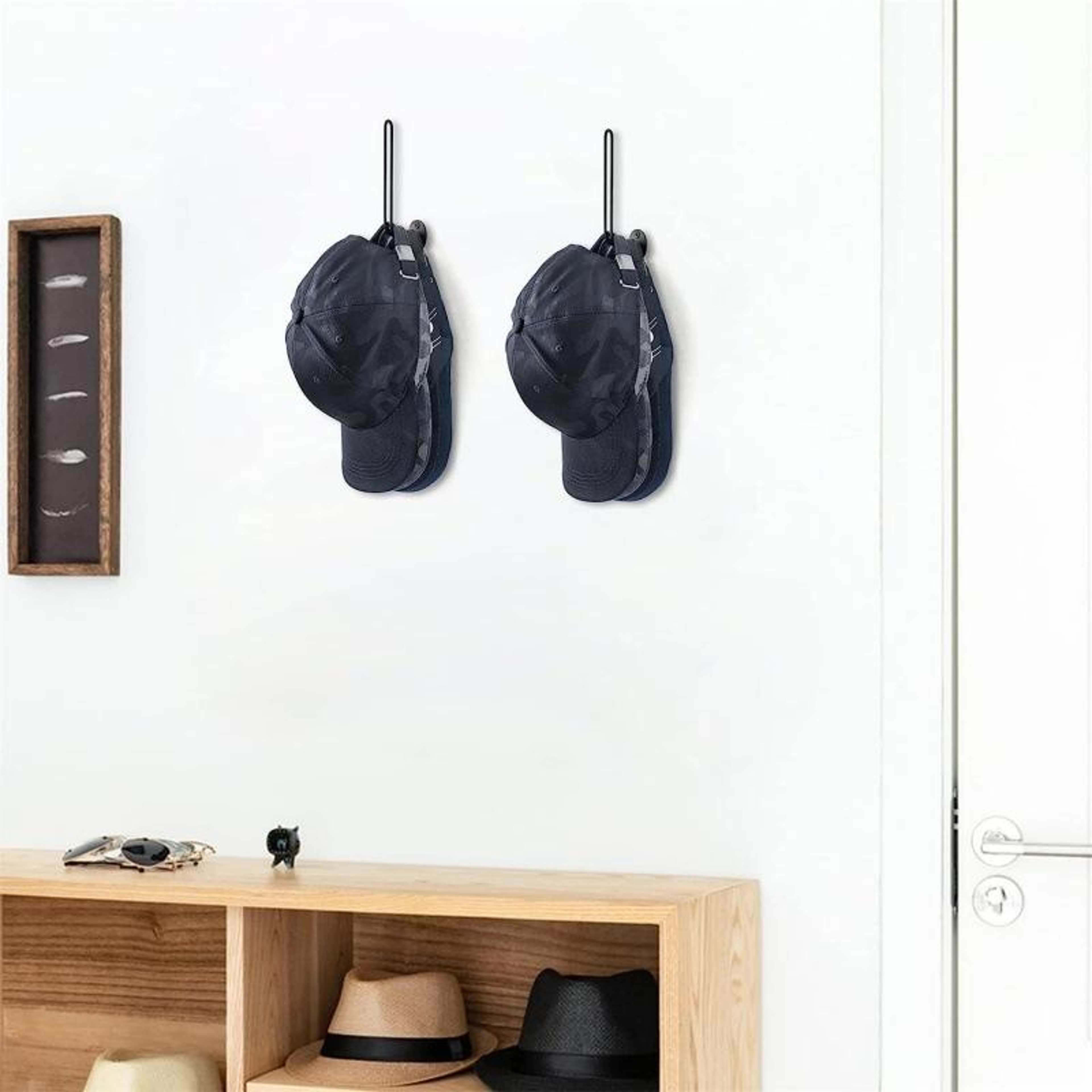 Wall Mounted Baseball Cap Holder Metal Hat Organizer Rack 5