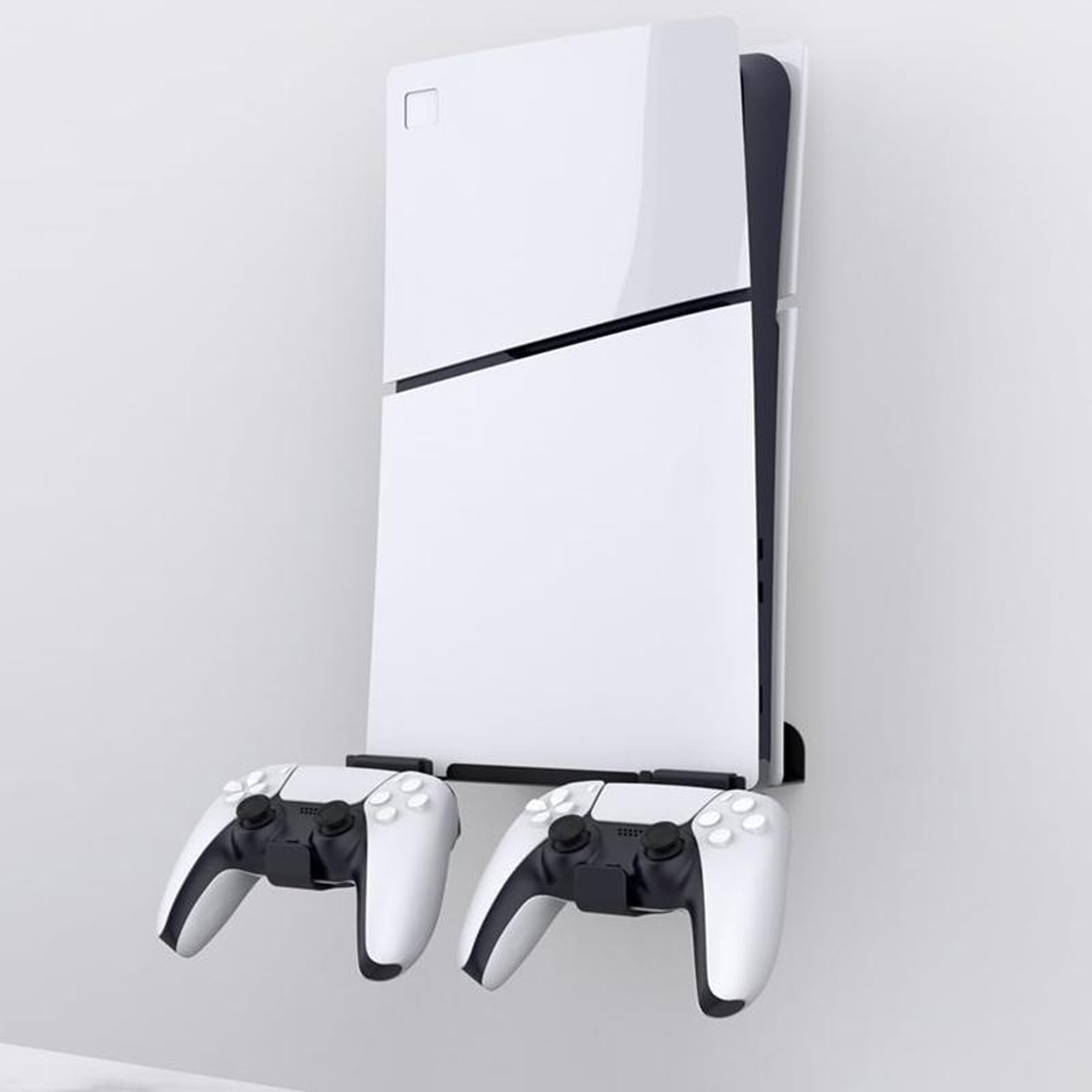 PS5 Slim Wall Mount Storage Rack with Controller & Headset Hangers – view 2