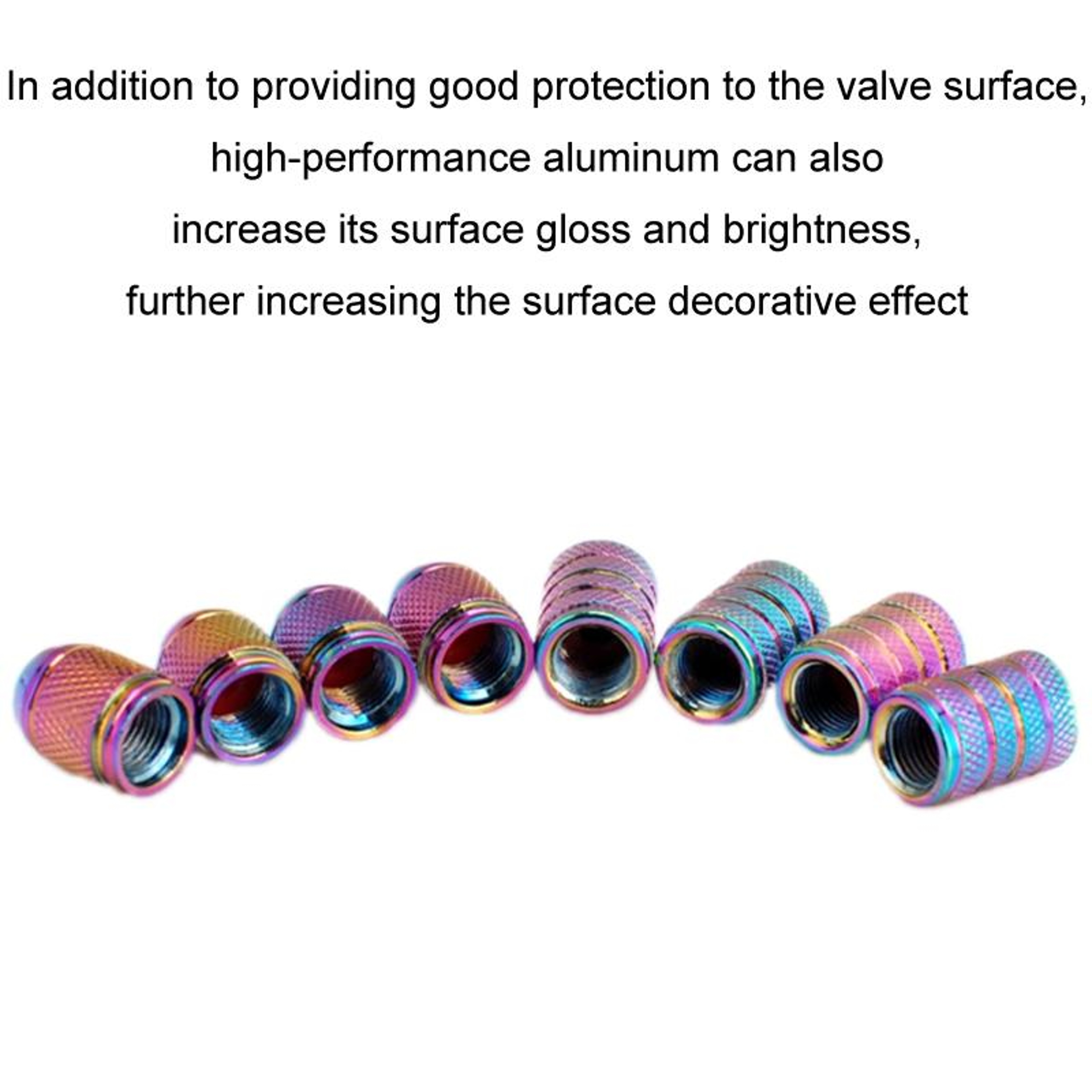 Universal Aluminum Alloy Tire Valve Caps For Cars  Bicycles Dustproof Leak Protection 2