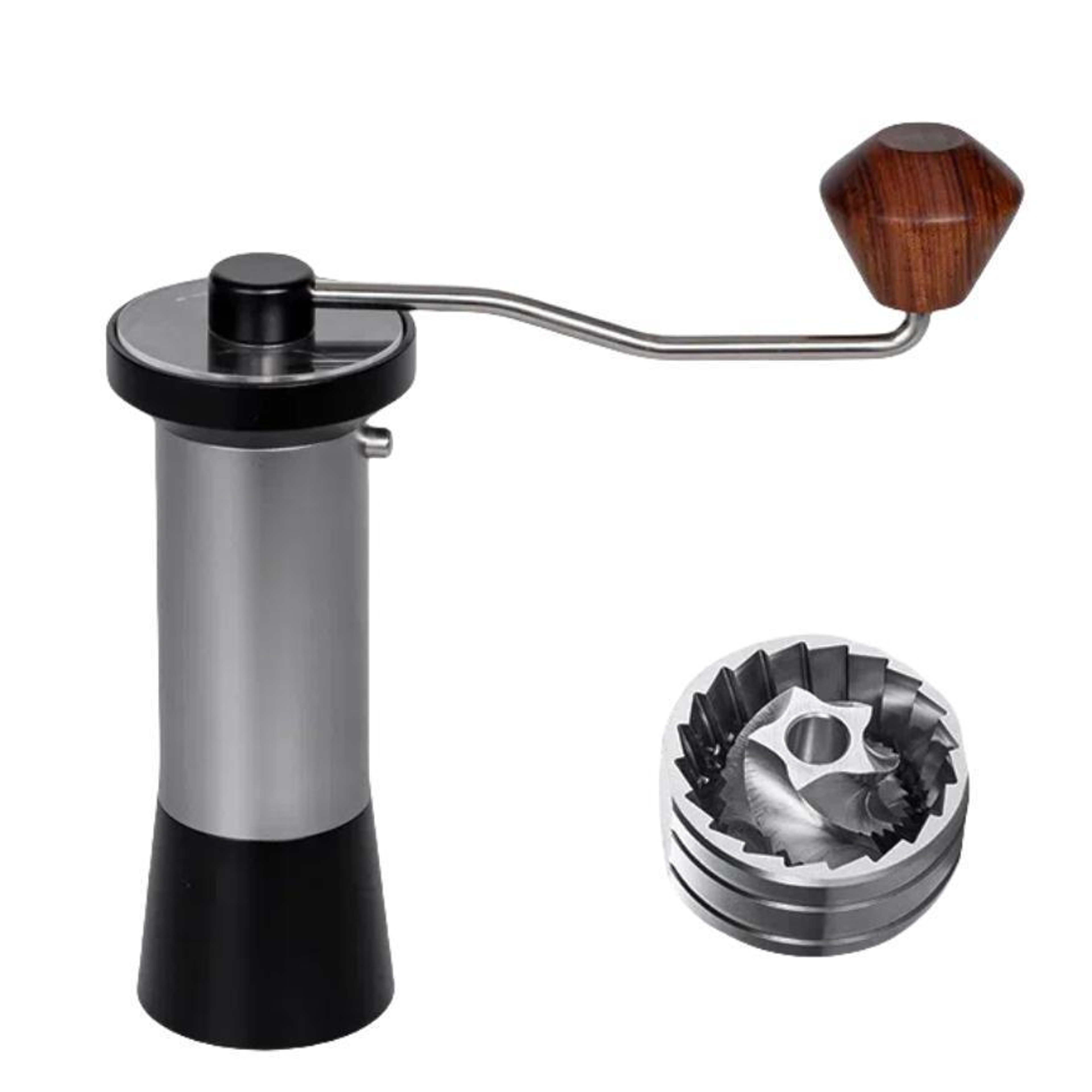 Precision Handheld Manual Coffee Grinder With Stainless Steel Burr  Click Adjustable Grind Settings 1