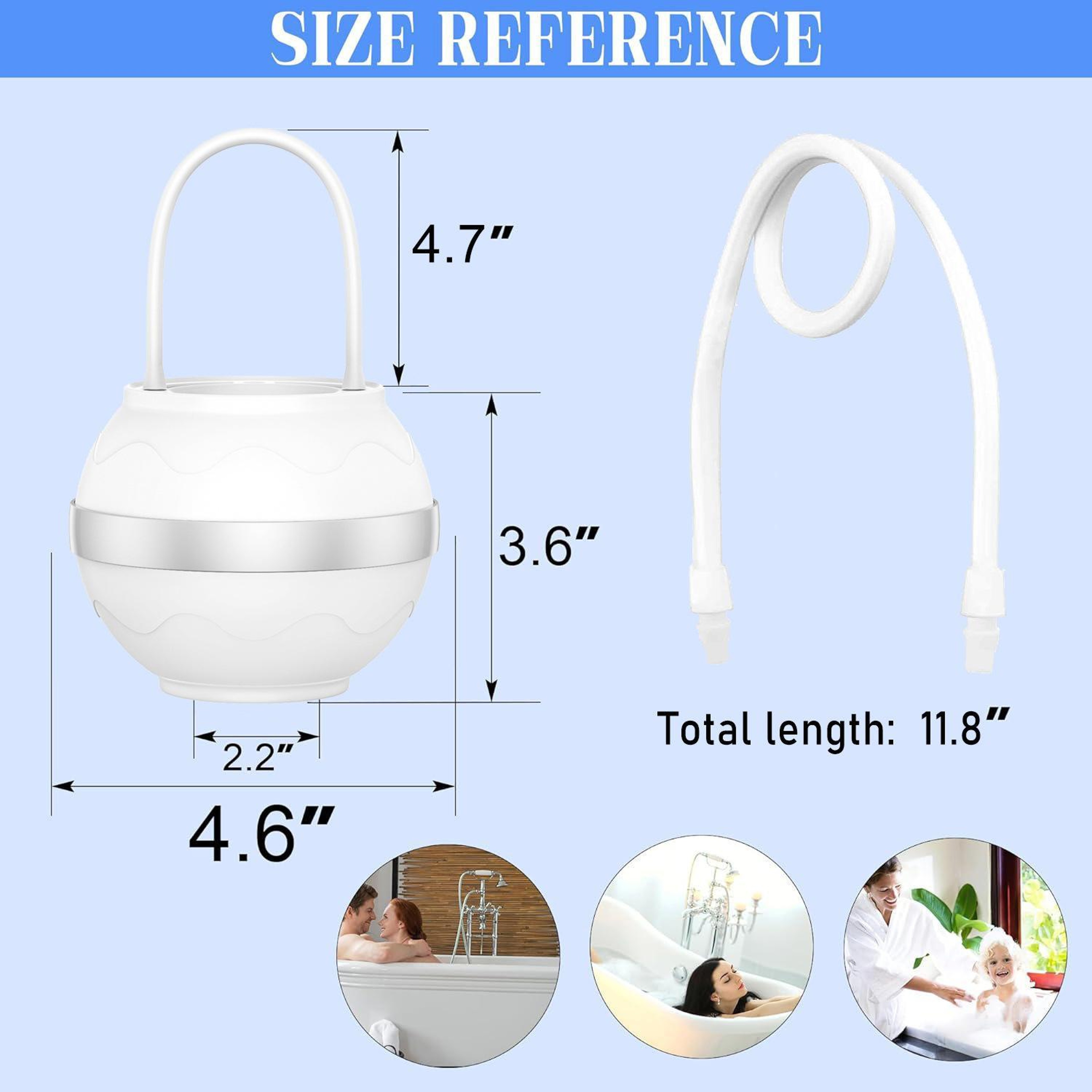 No Drill Bathtub Water Filter Shower Purifier For Softer Cleaner Bath Water 4