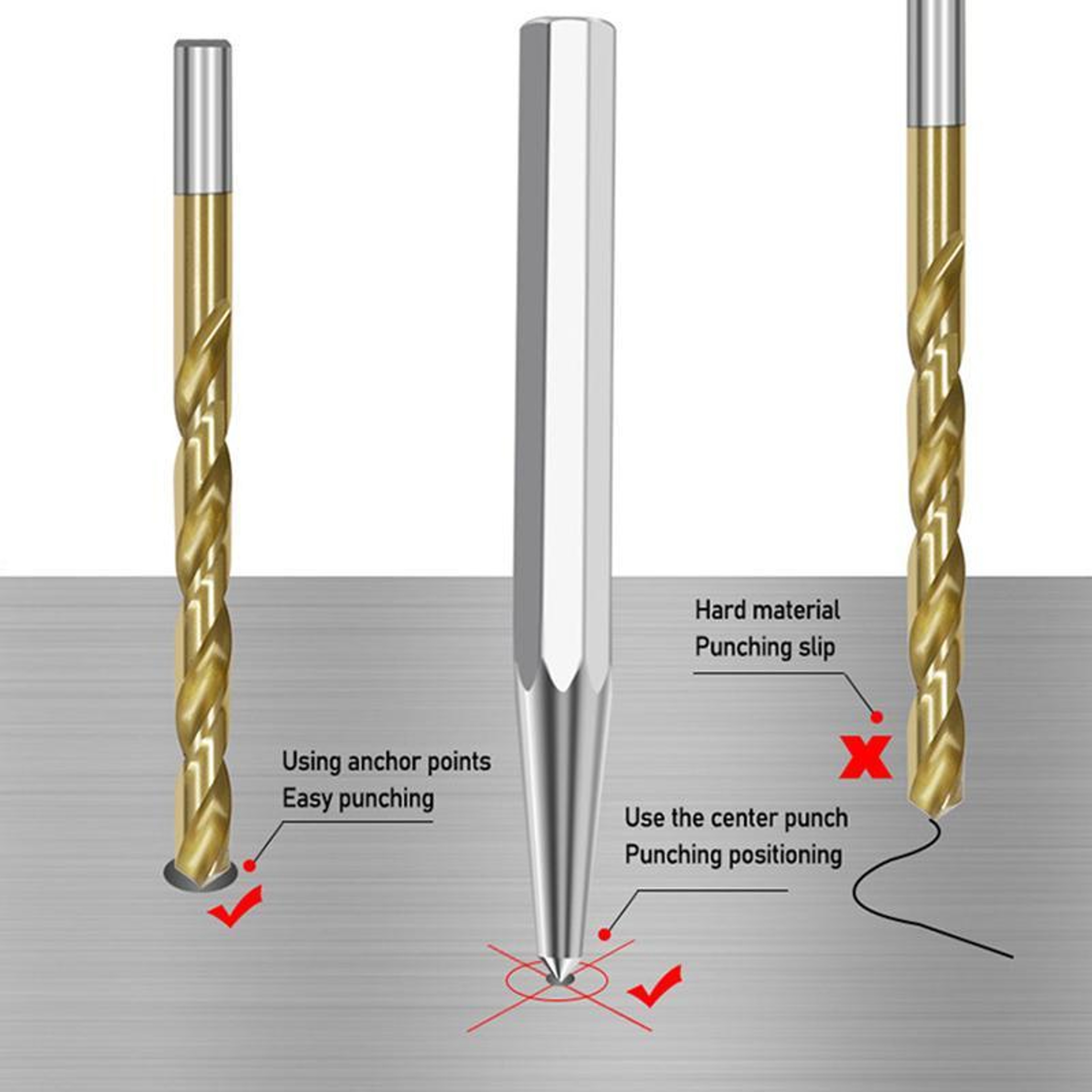Octagonal Center Punch Locator for Accurate Drill Positioning – view 7