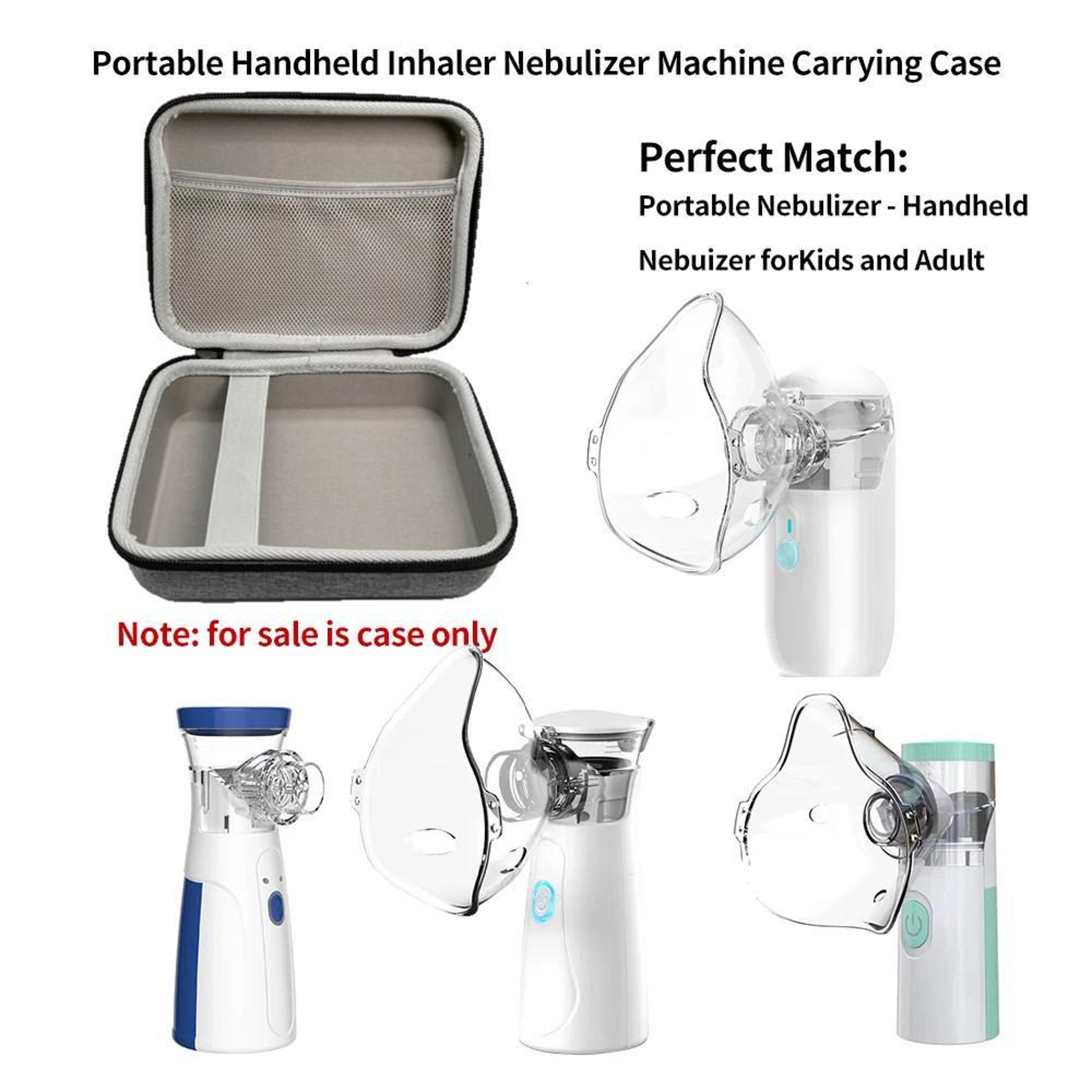 Portable Nebulizer Carrying Case & Asthma Inhaler Case Travel Organizer – view 5