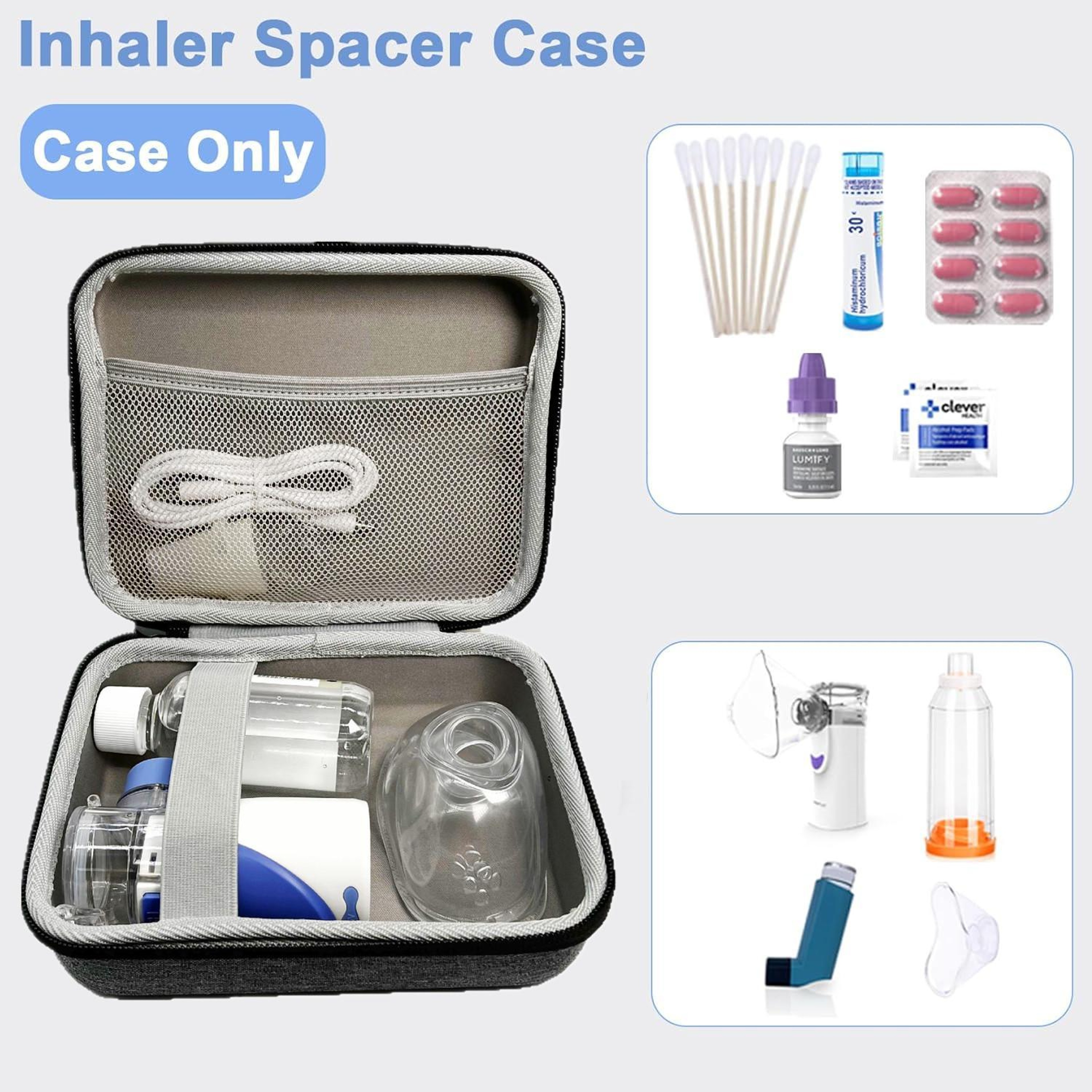 Portable Nebulizer Carrying Case & Asthma Inhaler Case Travel Organizer – view 6