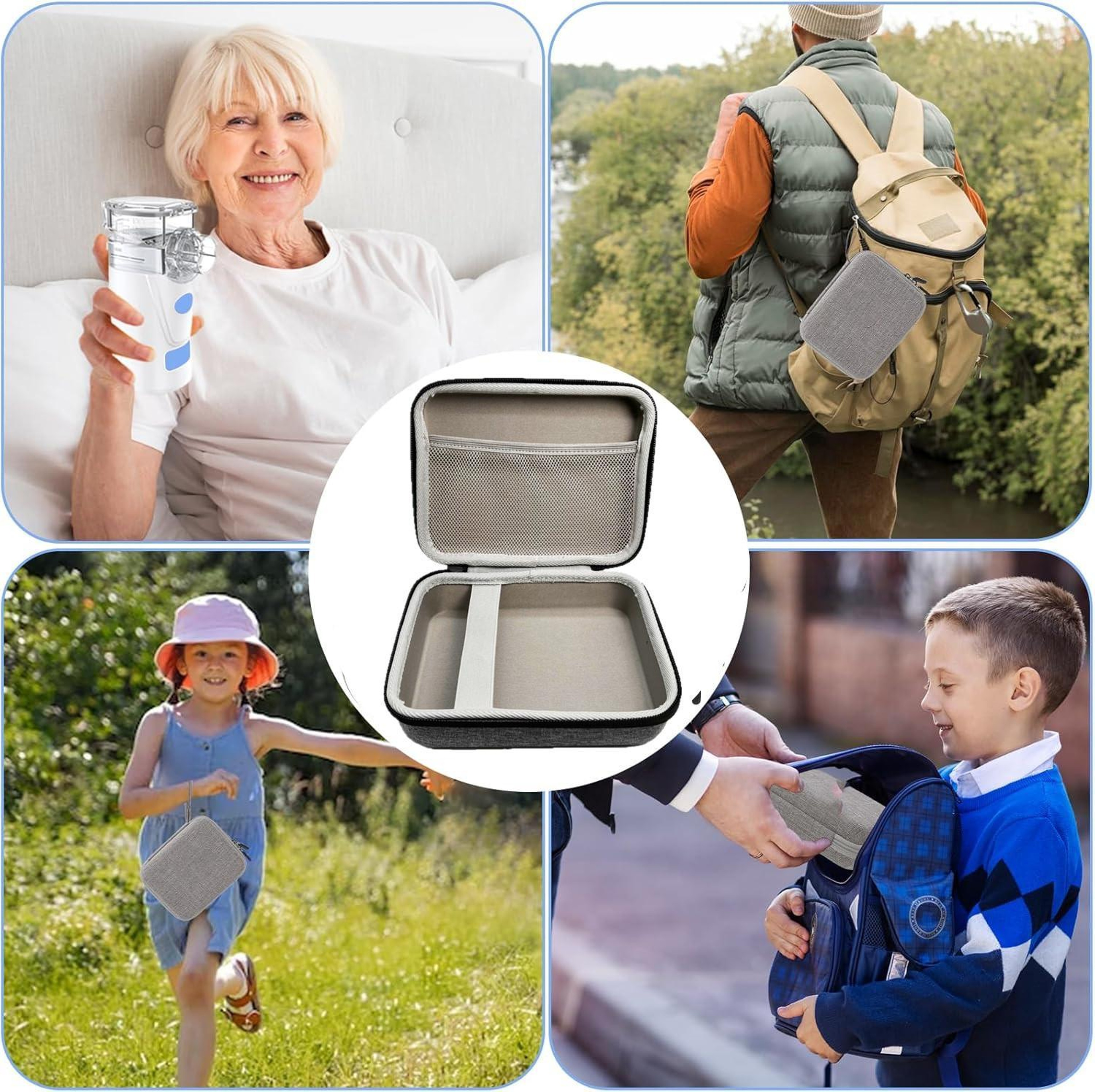 Portable Nebulizer Carrying Case & Asthma Inhaler Case Travel Organizer – view 8