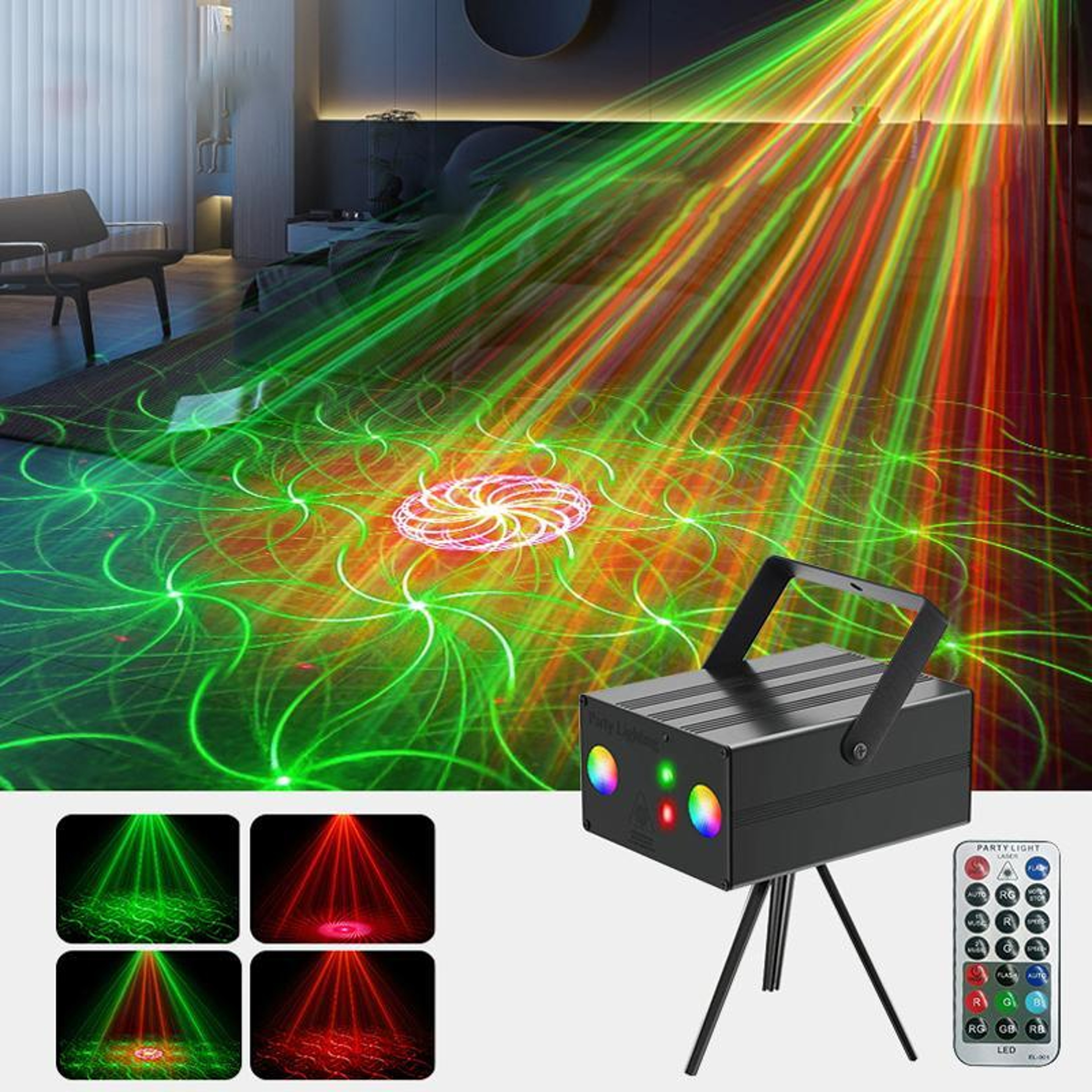 10W RGB Laser Party Light with Remote Control for Stage, DJ, KTV & Events – view 1