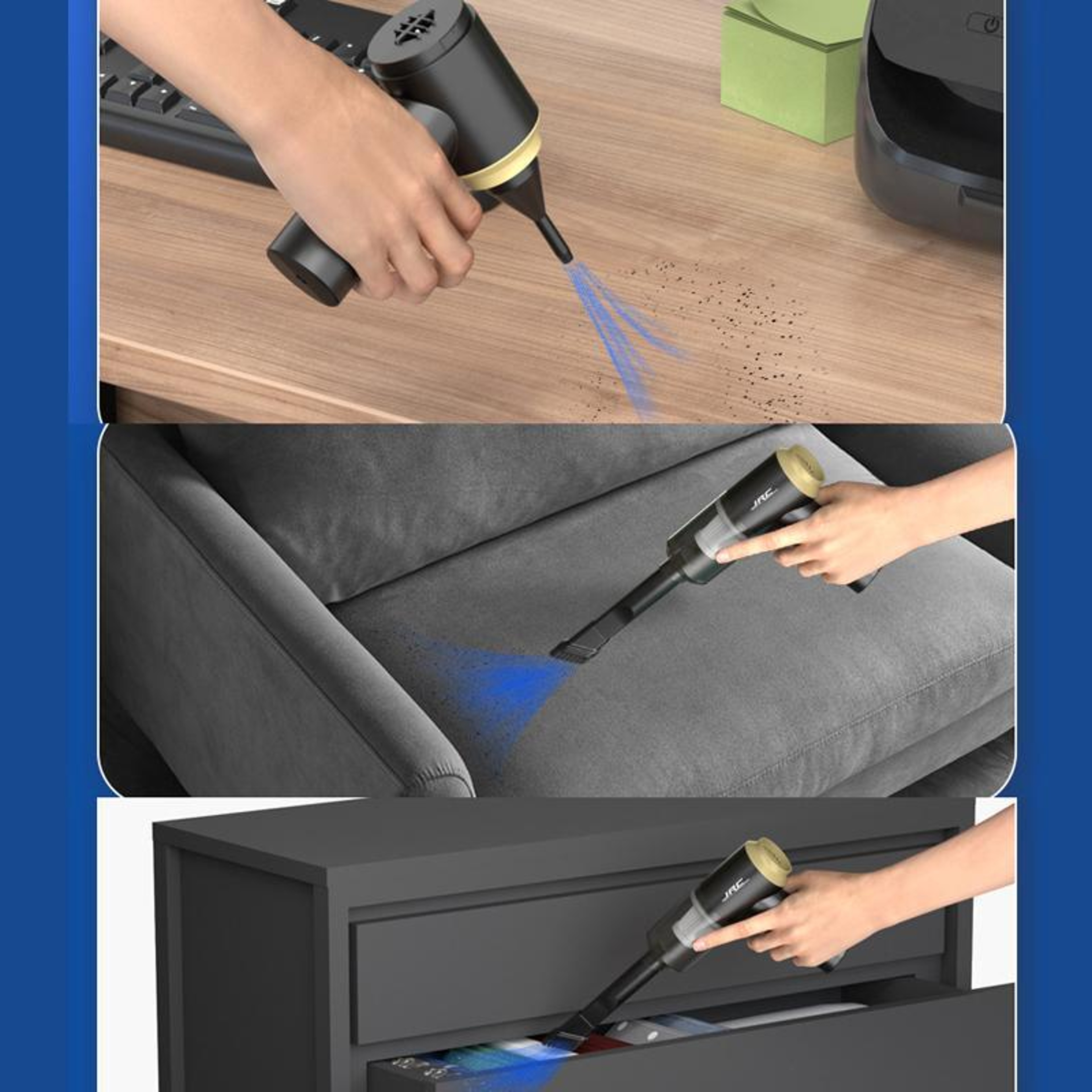 JRC Cordless Mini Vacuum Cleaner for Keyboard, Desk & Electronics with HEPA Filter – view 10