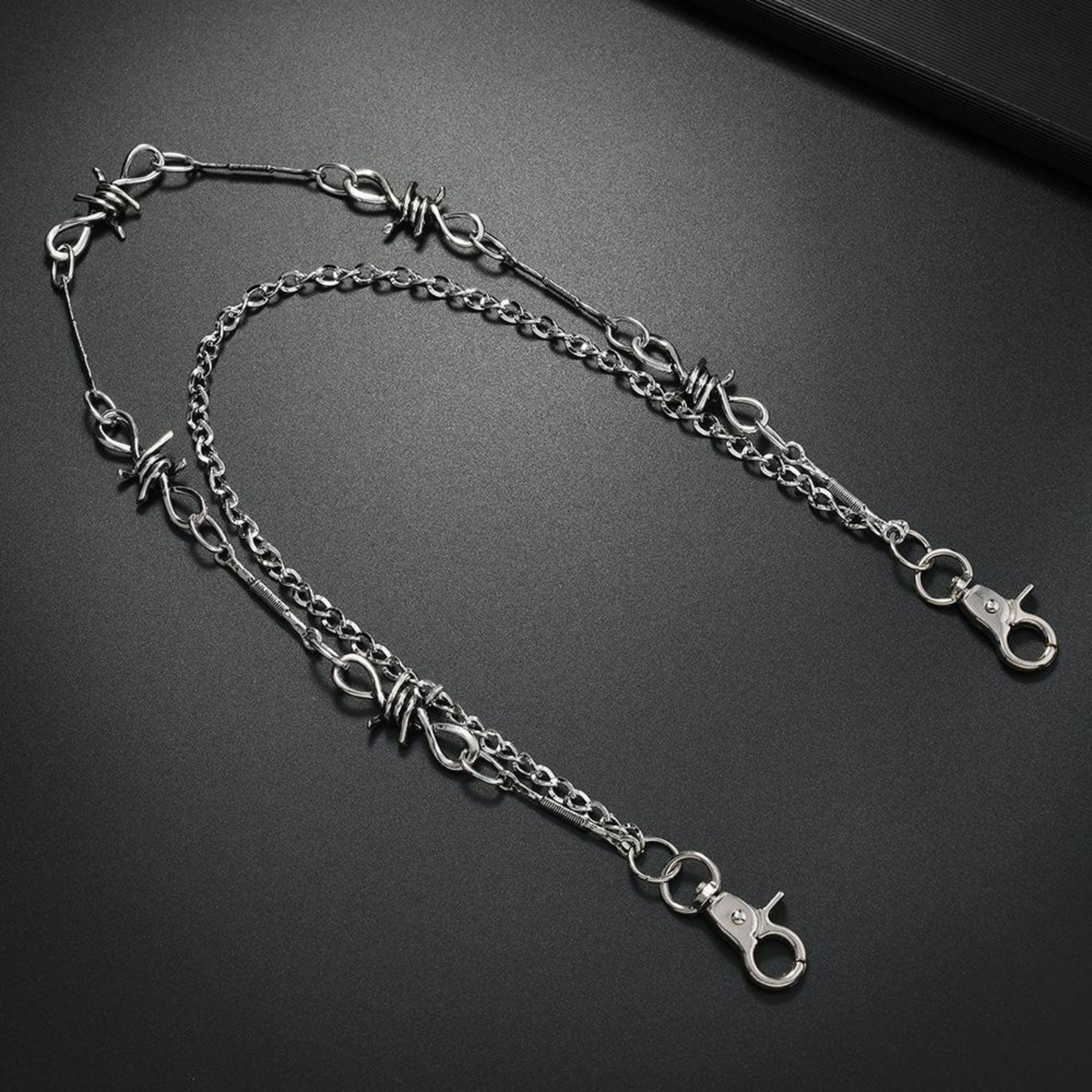 Rebel Spike Punk Chain Belt For Men  Women Multi Layer Waist Pant  Bag Accessory 1