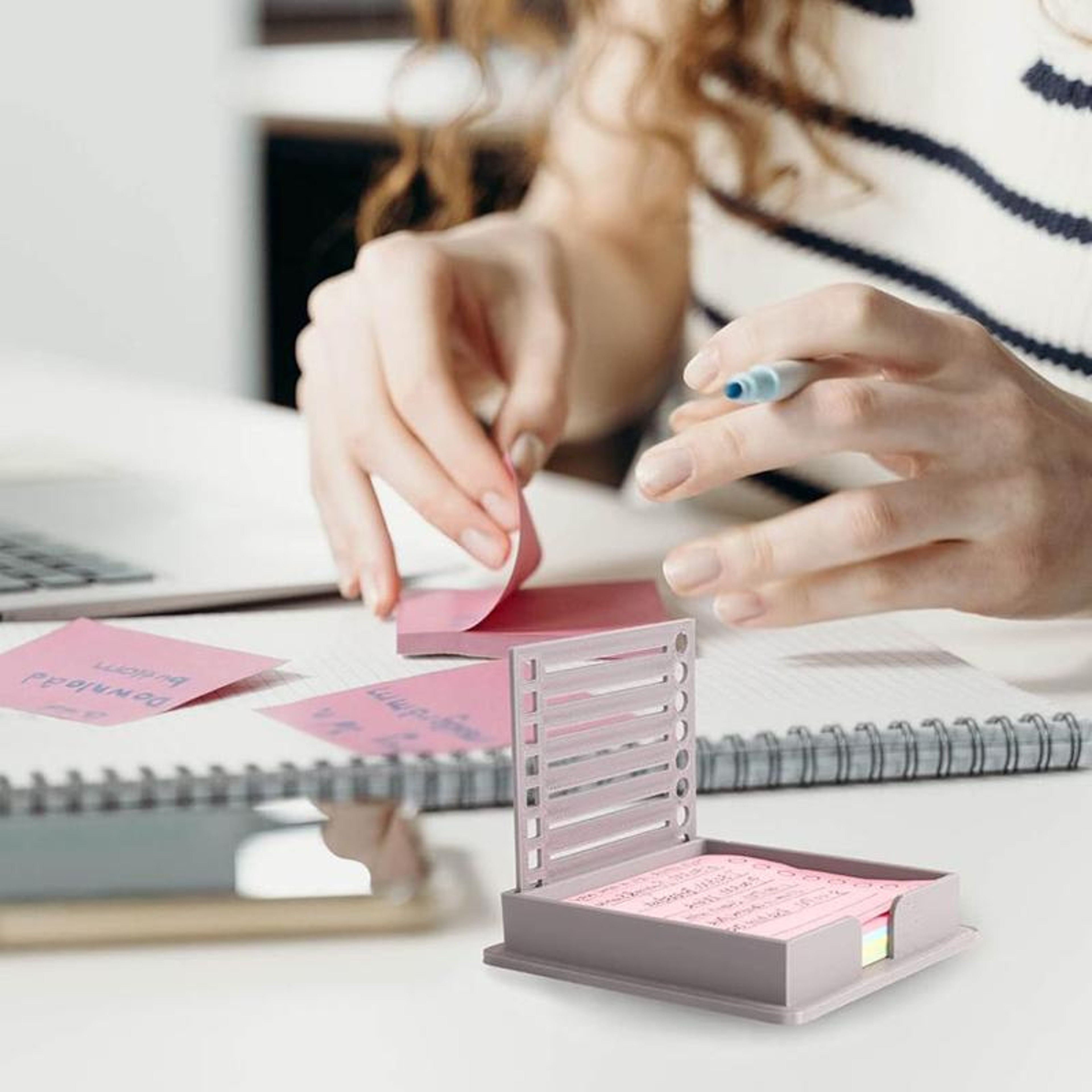 Sticky Note Planner Template Box For 3x3 Notes Desk Organizer And Schedule Maker 6