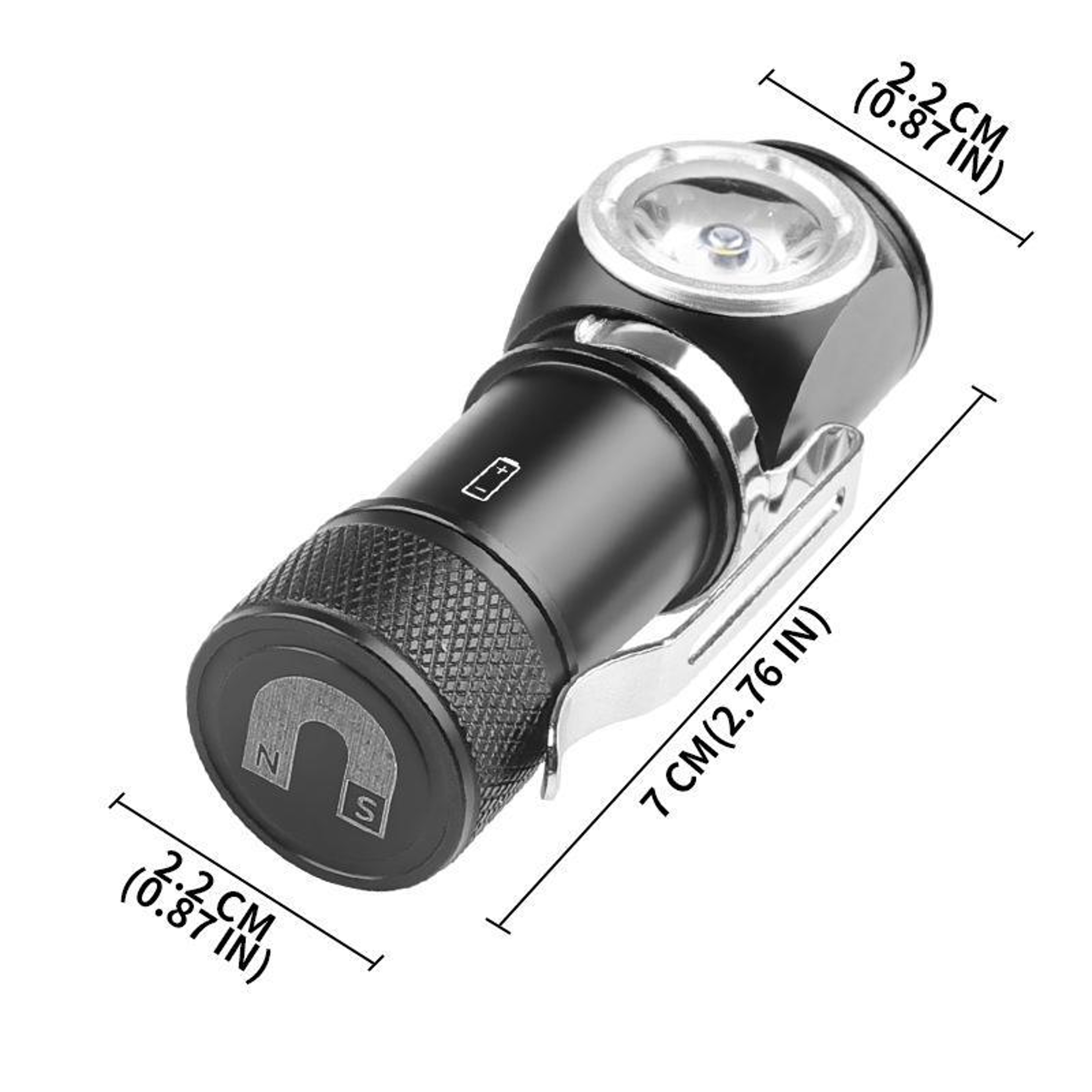 Rechargeable LED Pocket Flashlight with Magnetic Base & USB-C Charging – view 2
