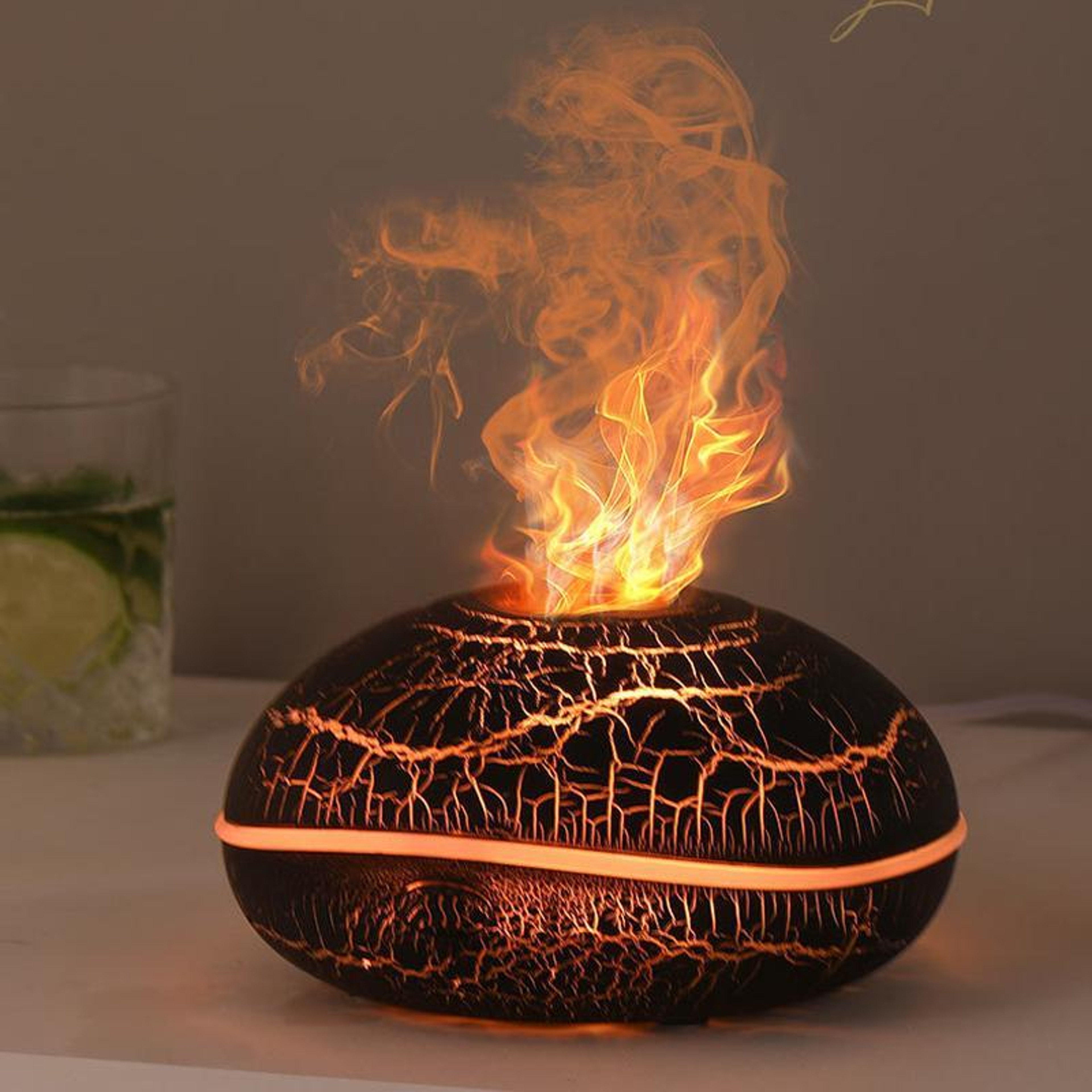 USB Aromatherapy Diffuser Humidifier with LED Flame Light for Car & Home – view 21