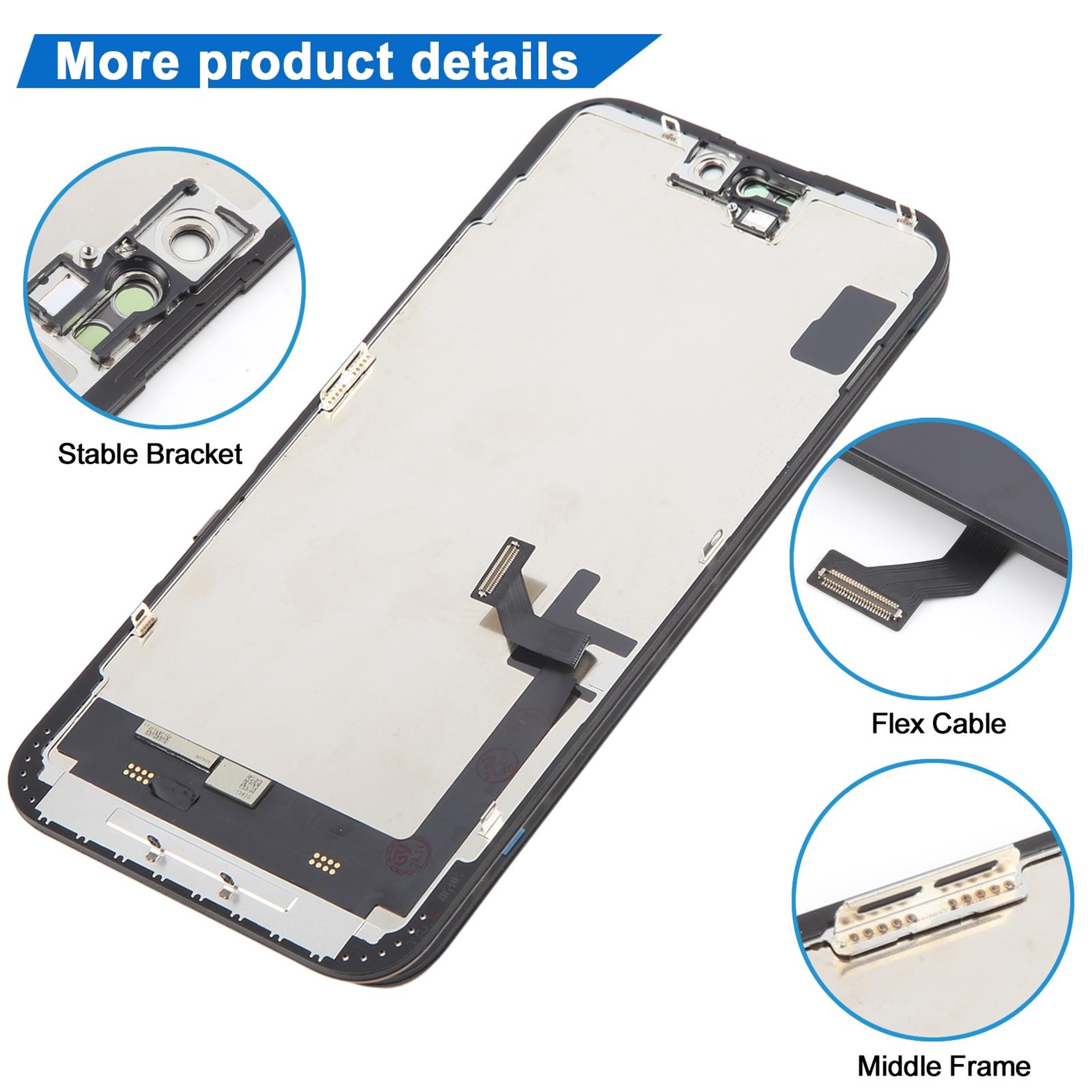 iPhone 15 Series LCD Screen Replacement HD Incell Touch Digitizer Assembly – view 3
