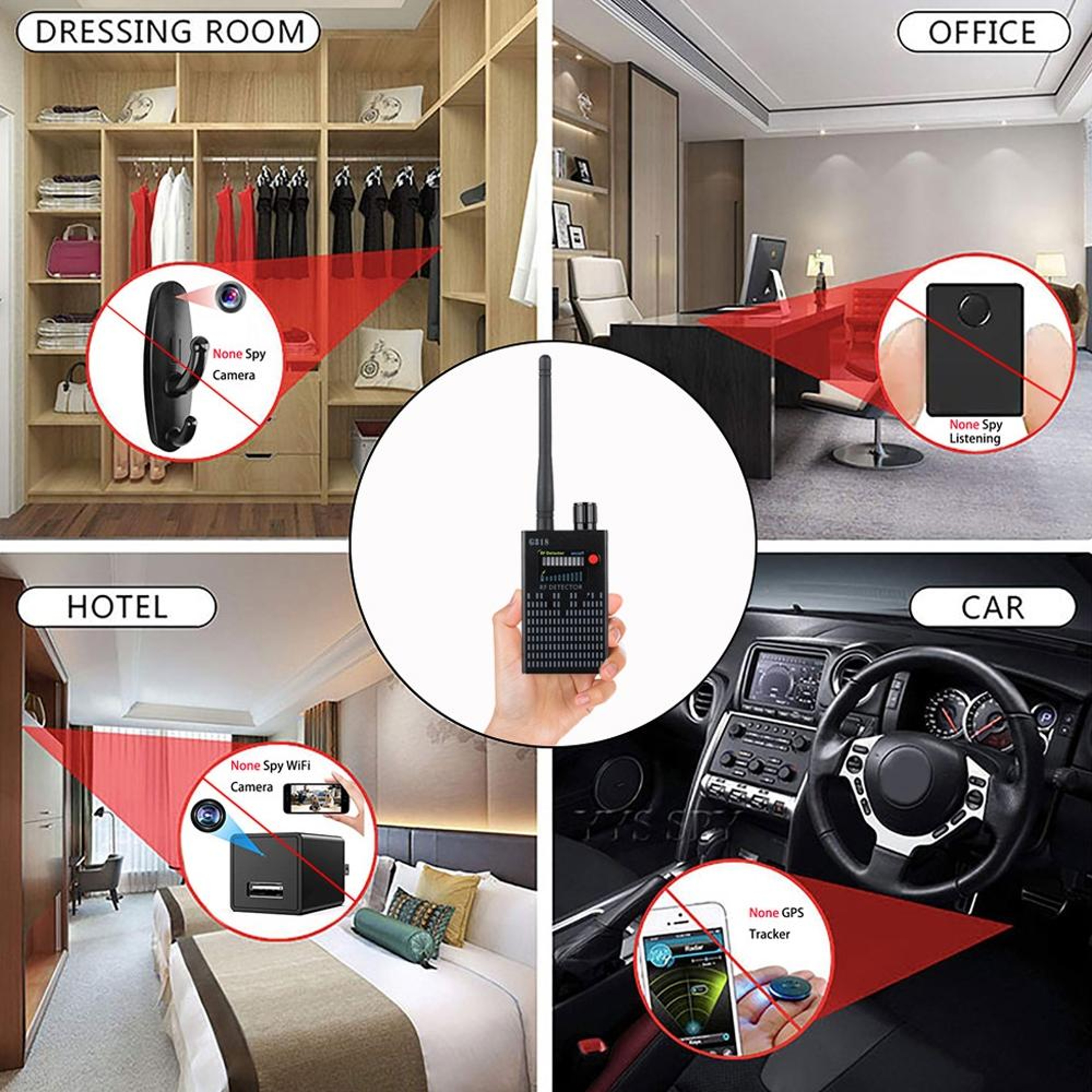 Anti-eavesdropping and Anti-candid Shooting Signal Detector GPS Locator – view 6