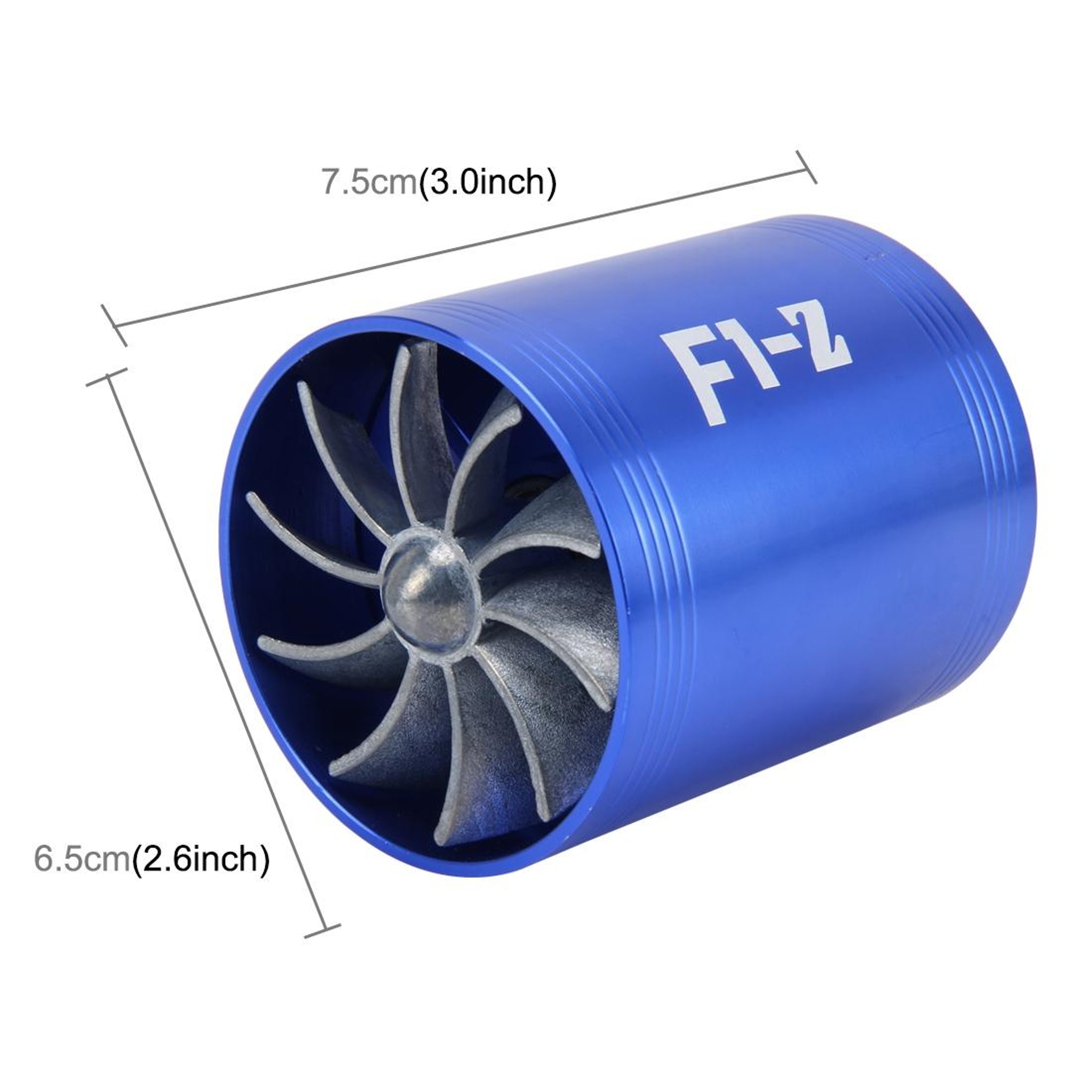 F1Z Universal Turbo Air Intake Fan Fuel Saver  Airflow Booster Kit 1