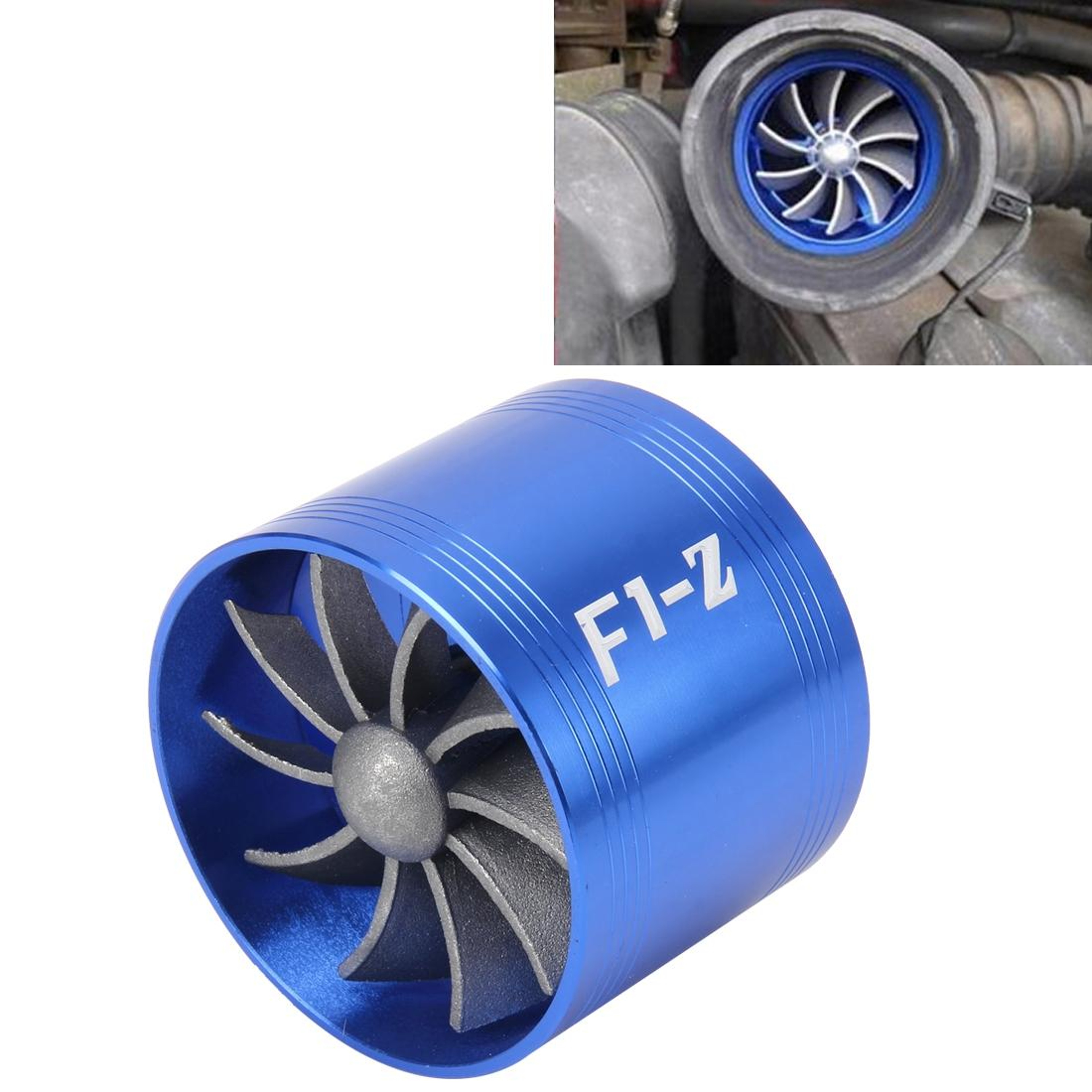 F1-Z Universal Turbo Air Intake Fan Fuel Saver & Airflow Booster Kit – view 22