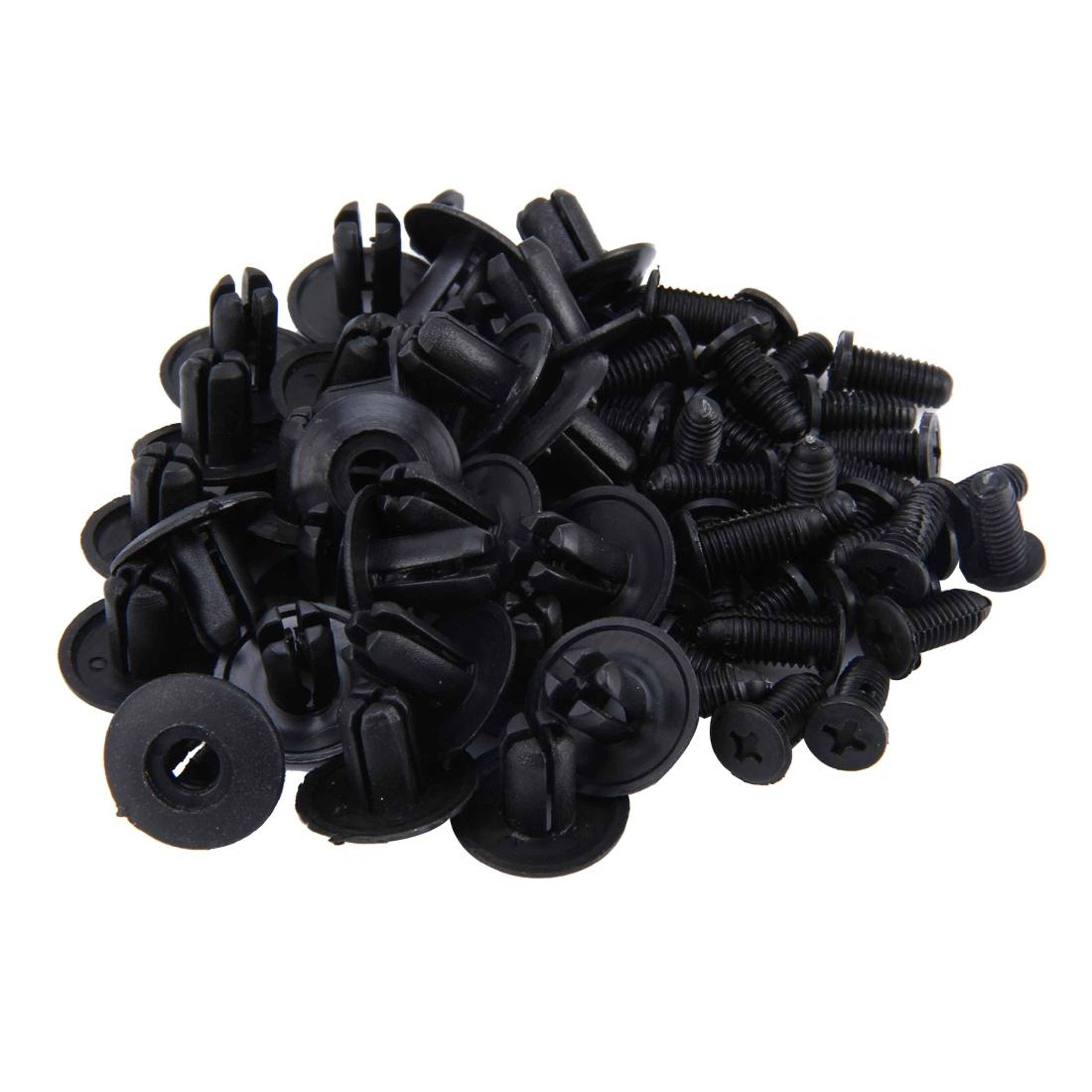 Universal Auto Body Push Rivet Clips Set 100PCS Plastic Fastener Retainers For Bumpers  Fender Pane 0