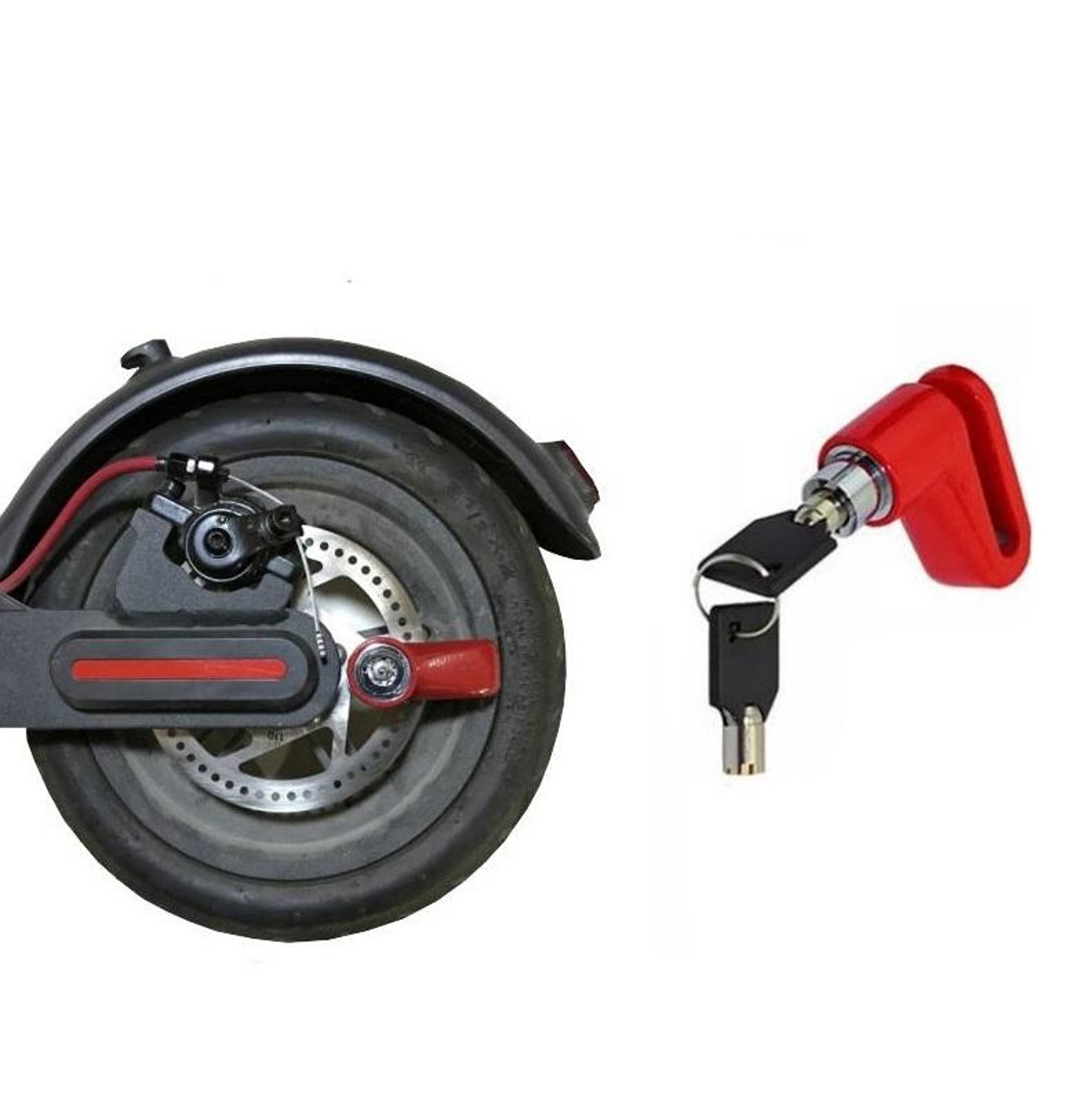 Disc Brake Lock Set 2PCS Reinforced AntiTheft Electric Scooter Lock 3