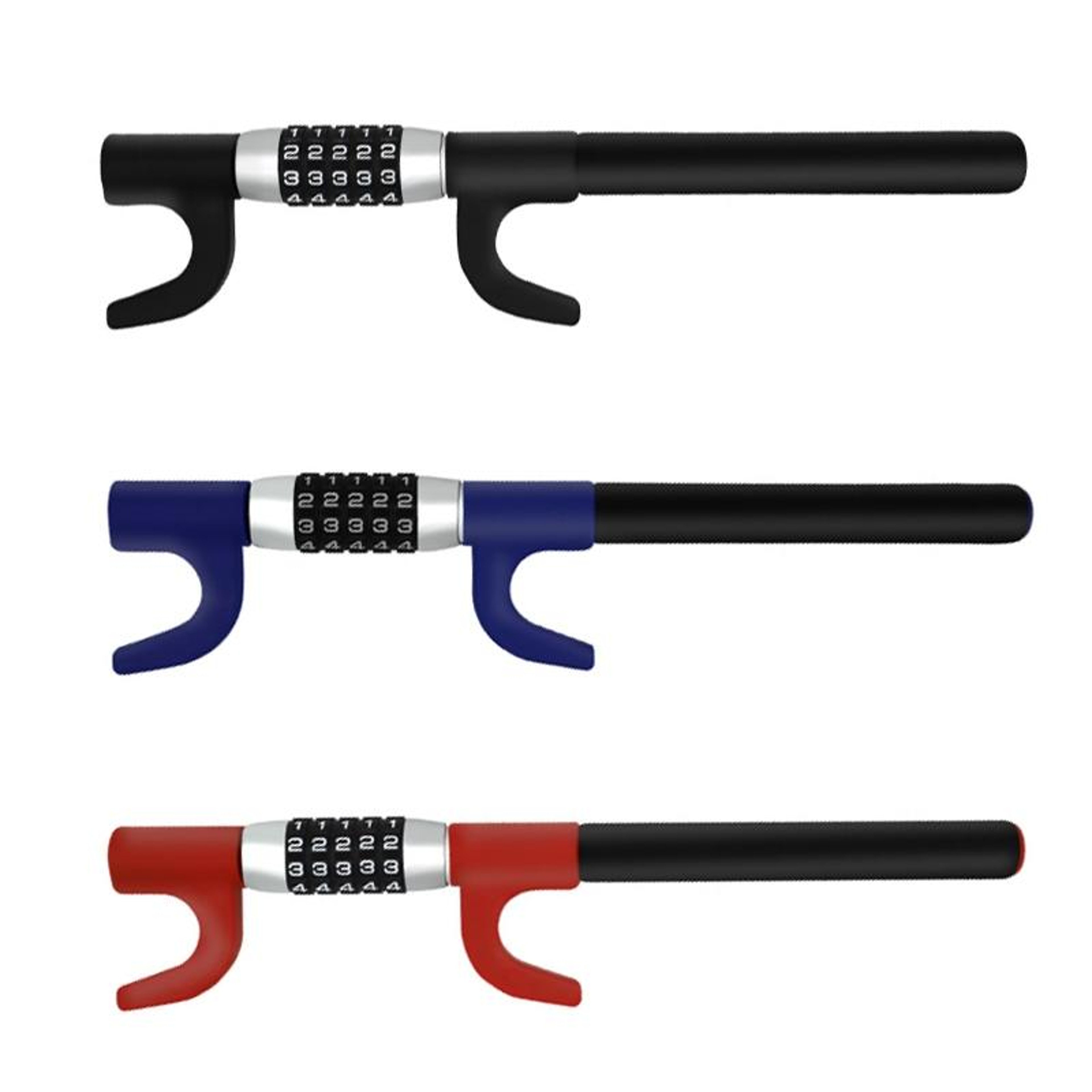 Retractable Steering Wheel Lock With Combination Code Security For Cars SUVs  Trucks 1