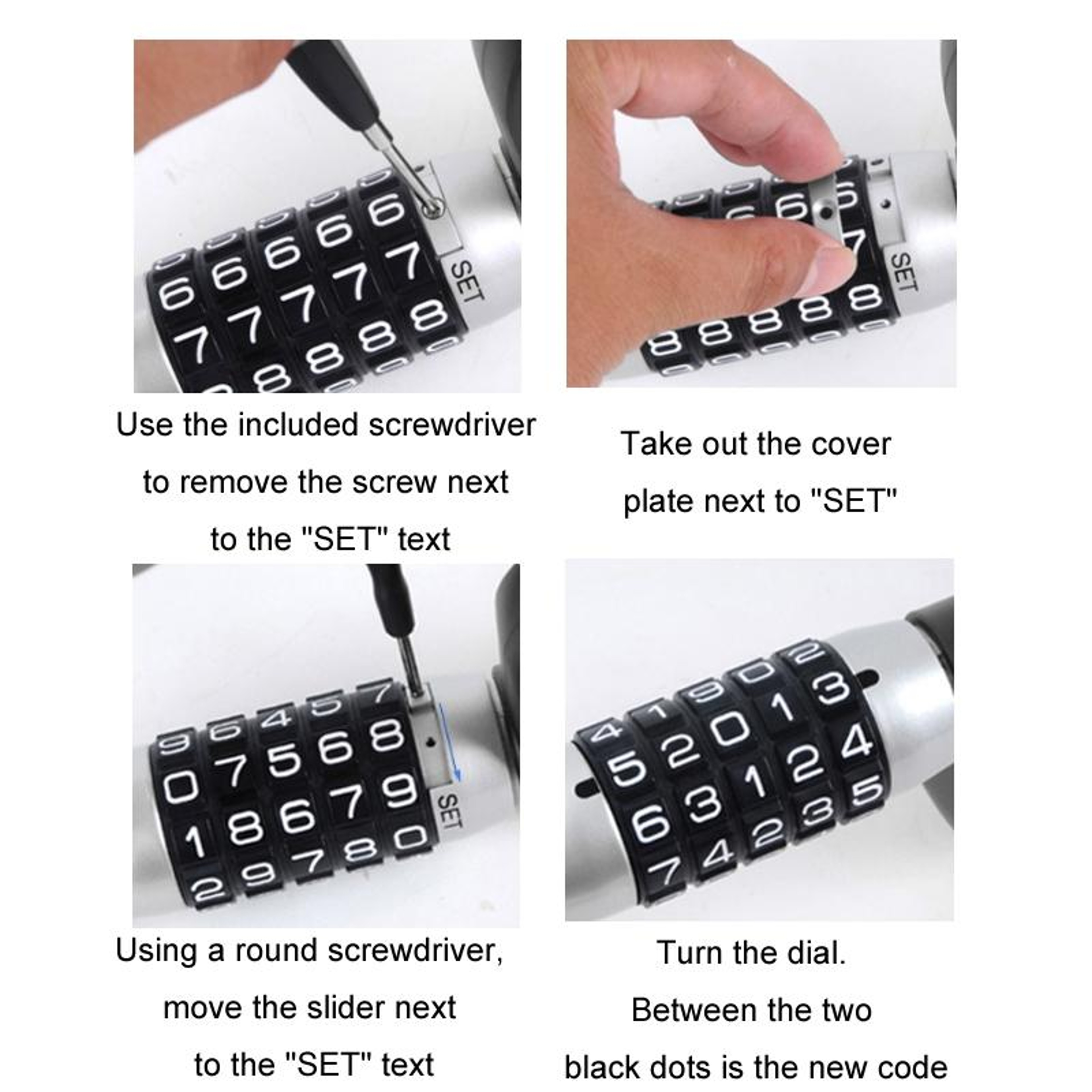 Retractable Steering Wheel Lock With Combination Code Security For Cars SUVs  Trucks 6
