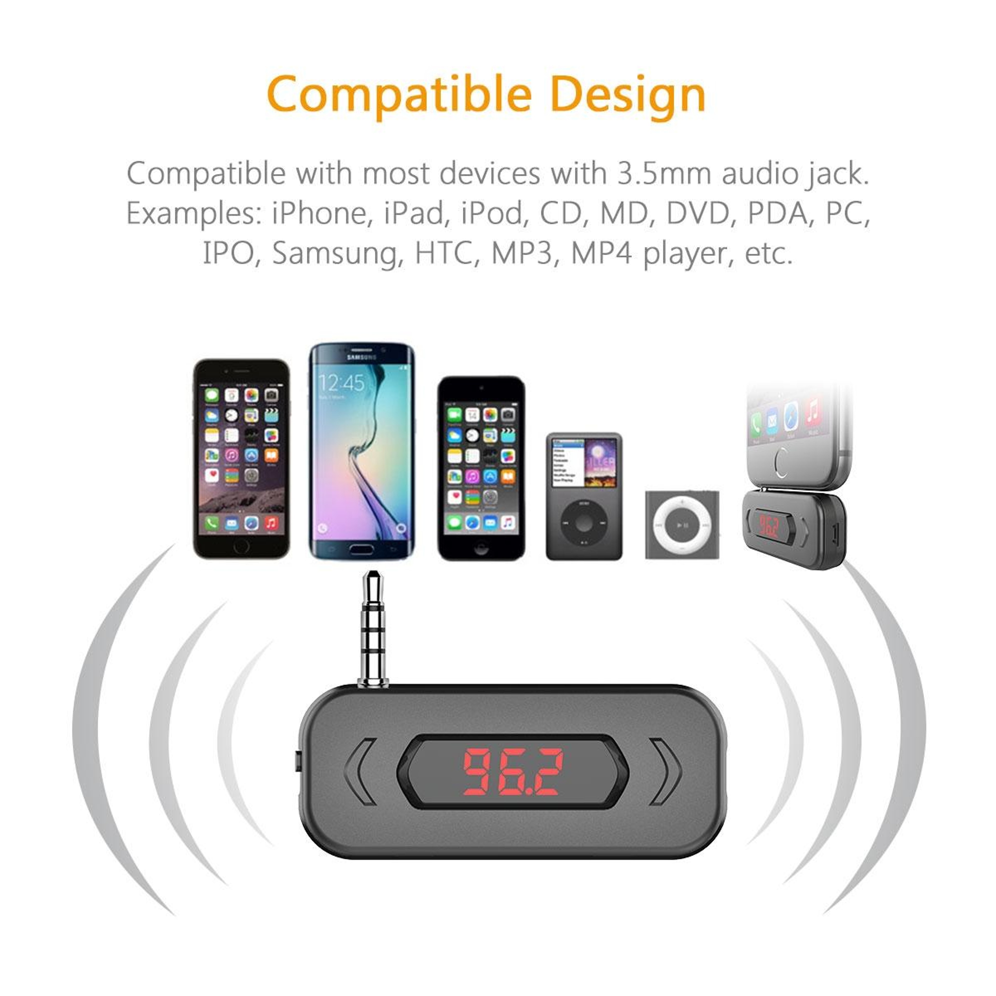 Doosl Wireless Car FM Transmitter  HandsFree Music Receiver With LCD Display 2