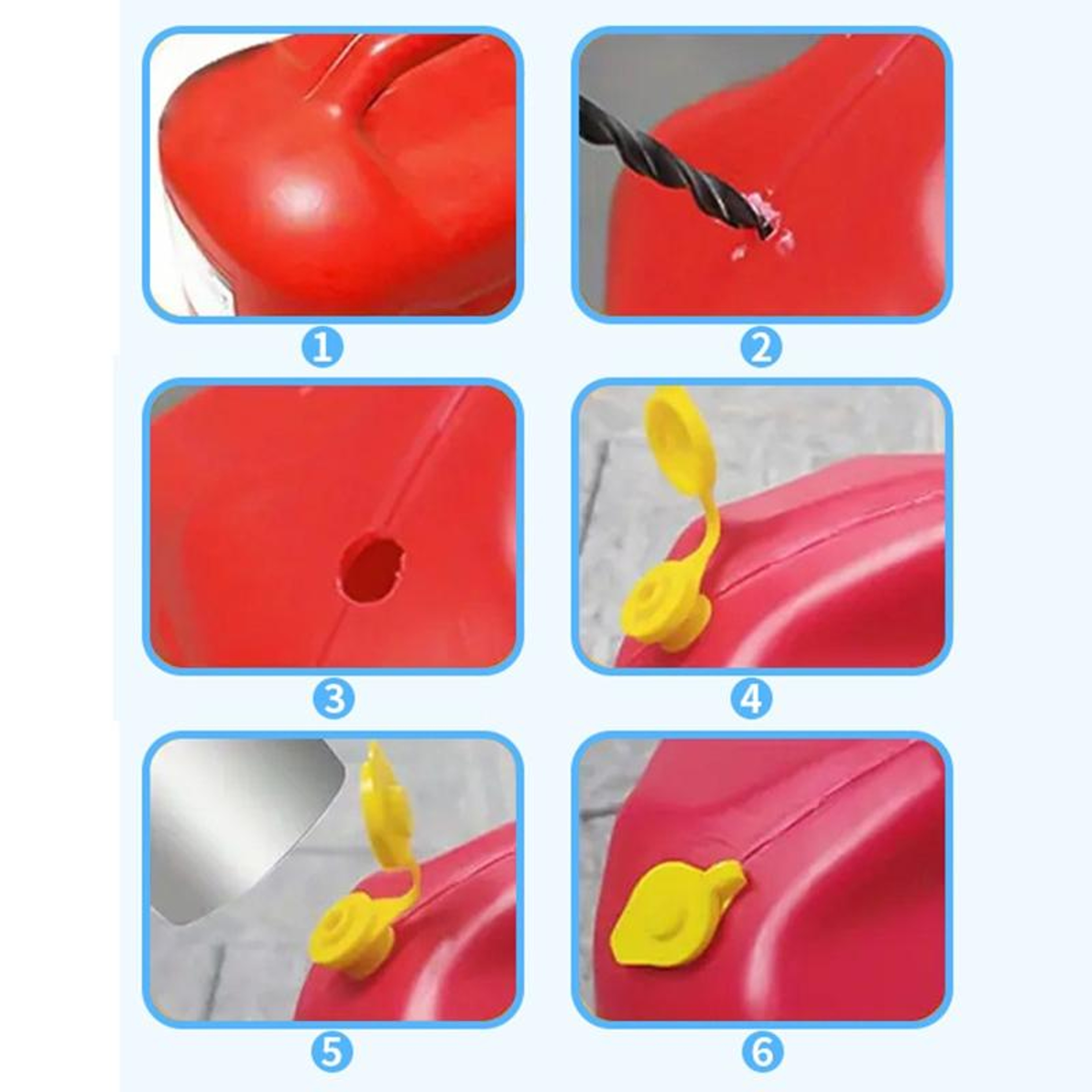 Anti-Leak Hex Nut Plug Caps Set, Durable Plastic Sealing Caps 3-Pack – view 7