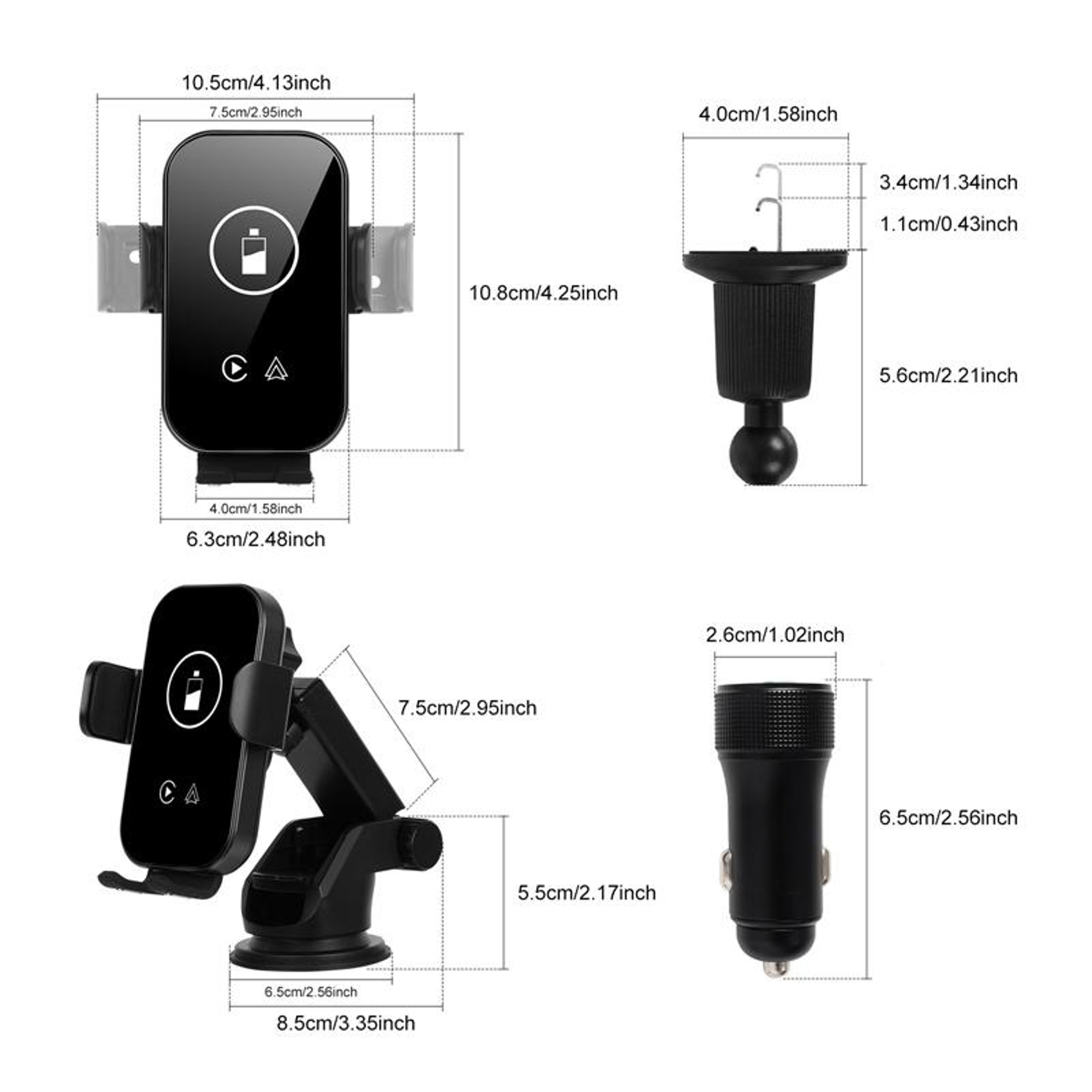 Wireless CarPlay Adapter Fast Charging Phone Holder with Android Auto Wireless Support – view 8