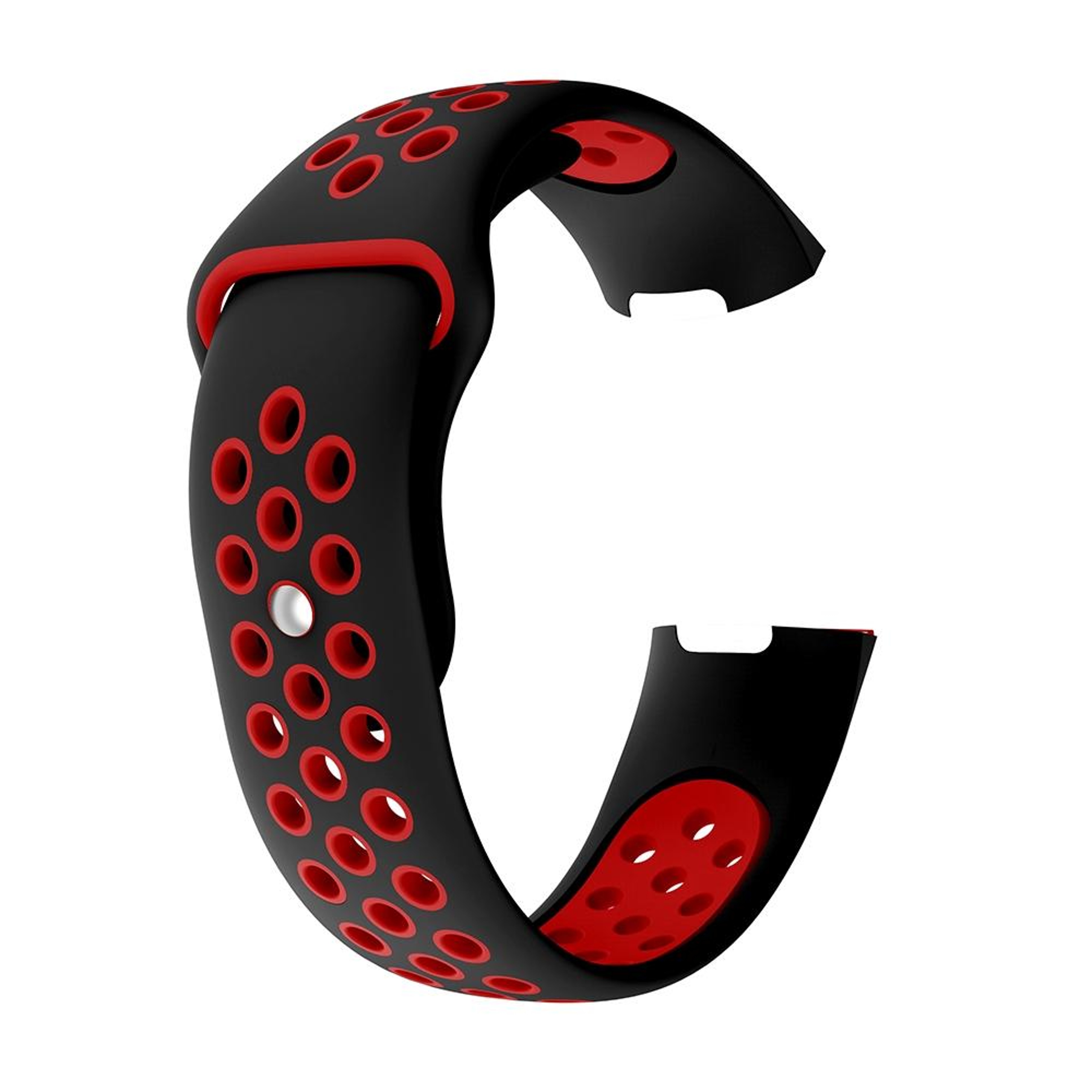 Dual Color Fitbit Charge 3 Band Soft Silicone Watch Band Breathable Sport Replacement Strap 2