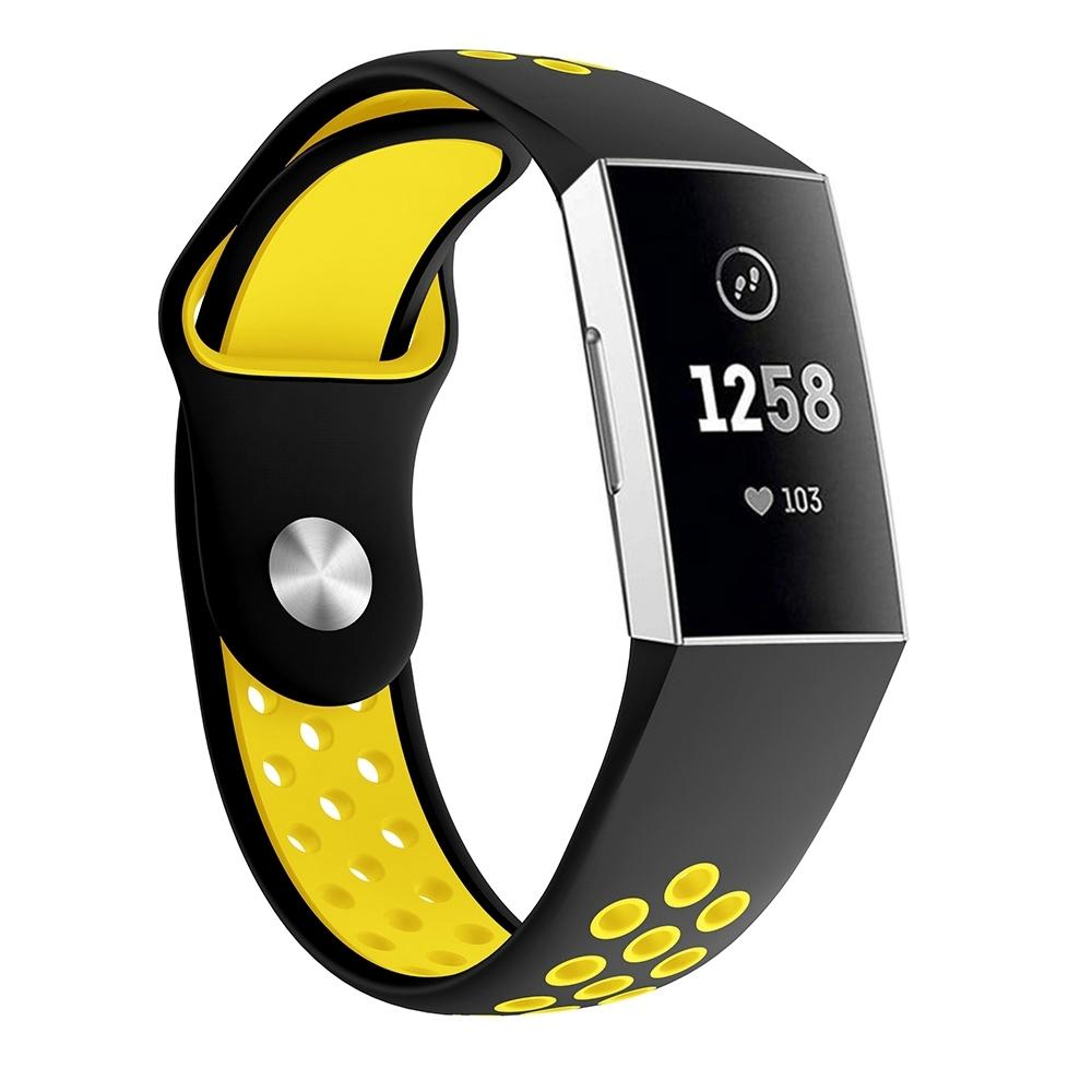 Dual Color Fitbit Charge 3 Band Soft Silicone Watch Band Breathable Sport Replacement Strap 7