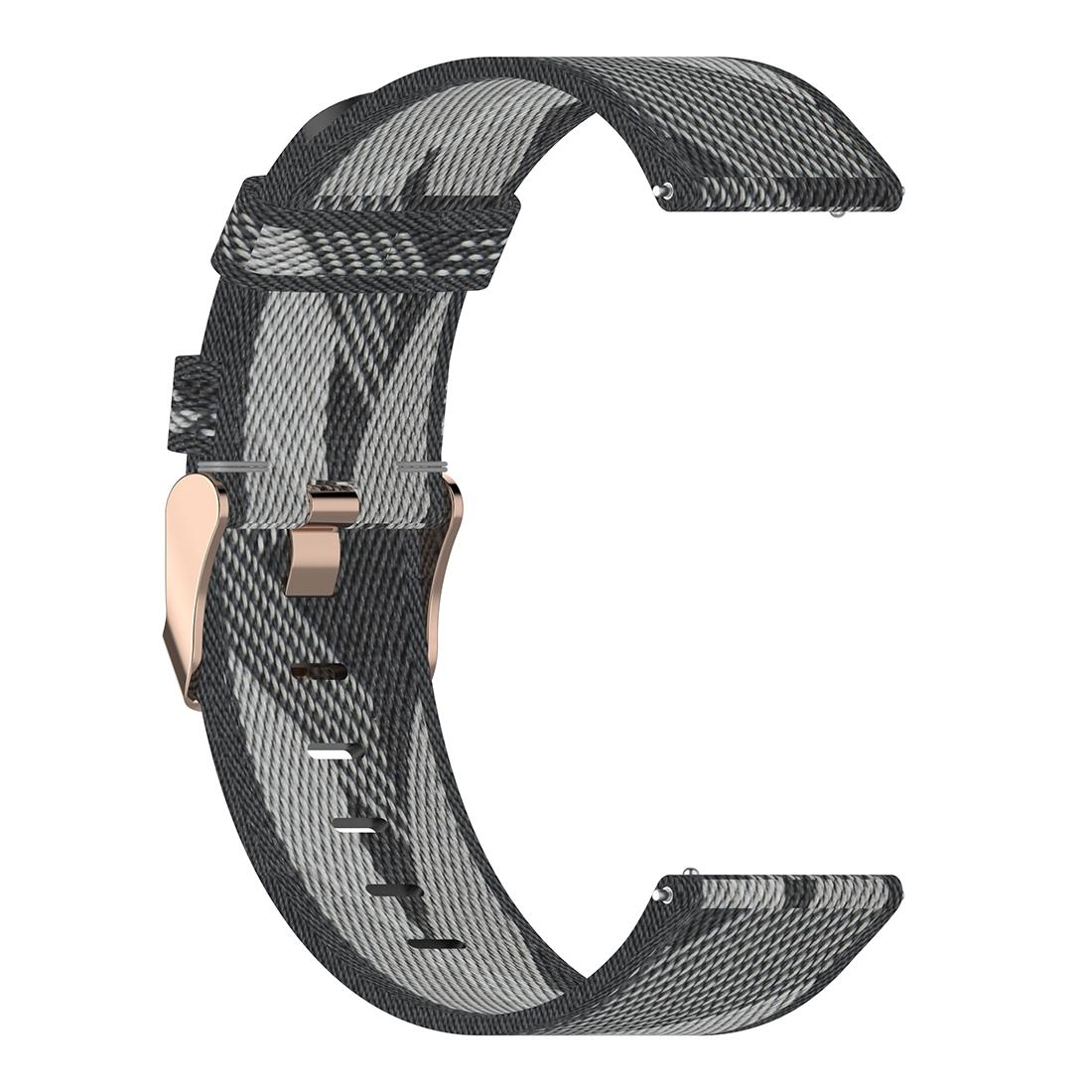 22mm Nylon Watch Band Stripe Weave Replacement Strap For Garmin Vivoactive 4 Xiaomi Mi Watch Color 2